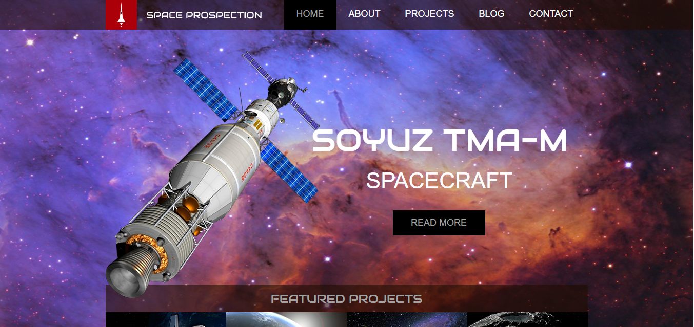 Space Prospection – Futuristic Science & Space-Themed Website Template