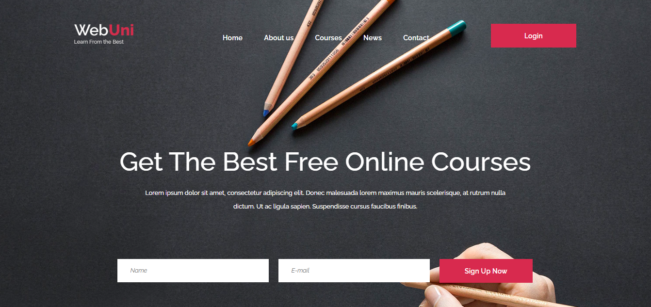 WebUni Education Website -