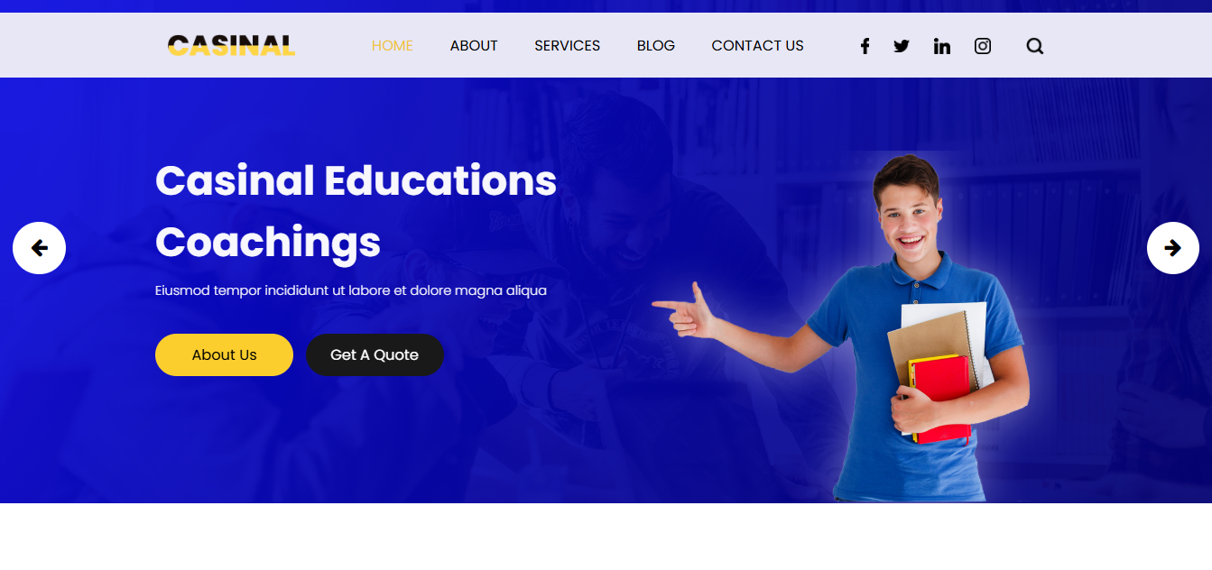 Casinal Education Website -