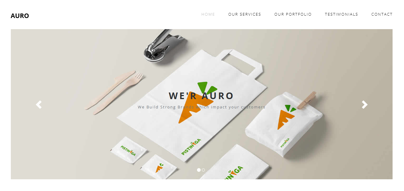 Auro – Minimal Business & Landing Page Website Template