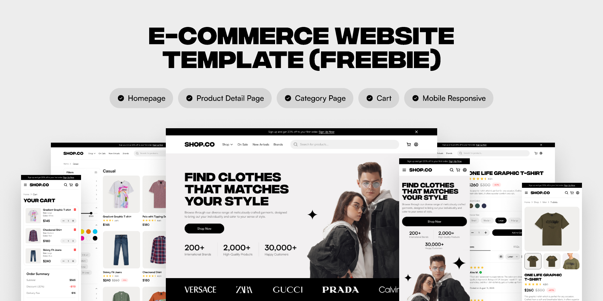 E-commerce Website Template (Freebie)