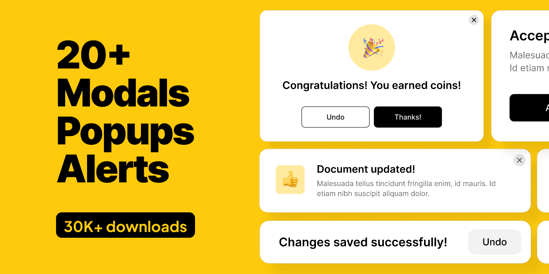 20 Modals, Popups, Alerts