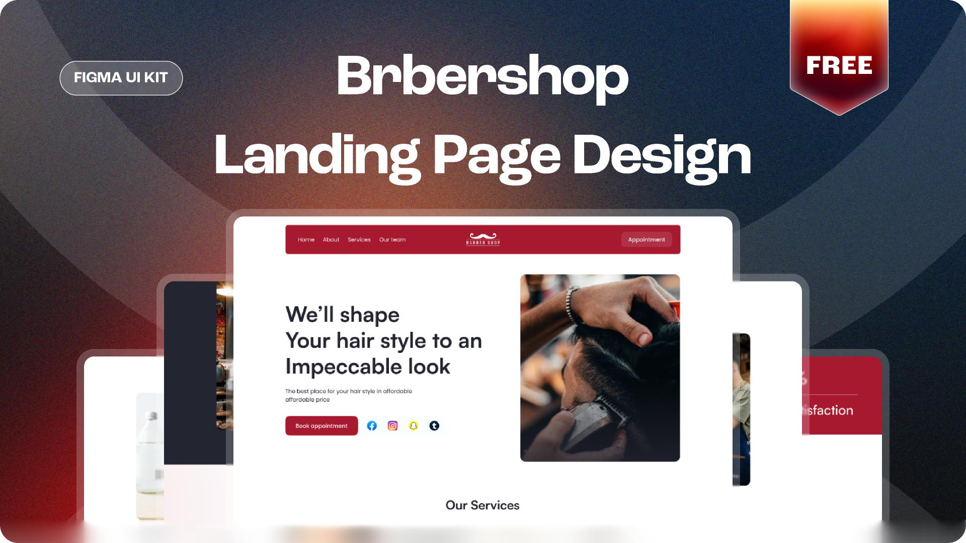The Modern Barber | Premium Landing Page UI Design