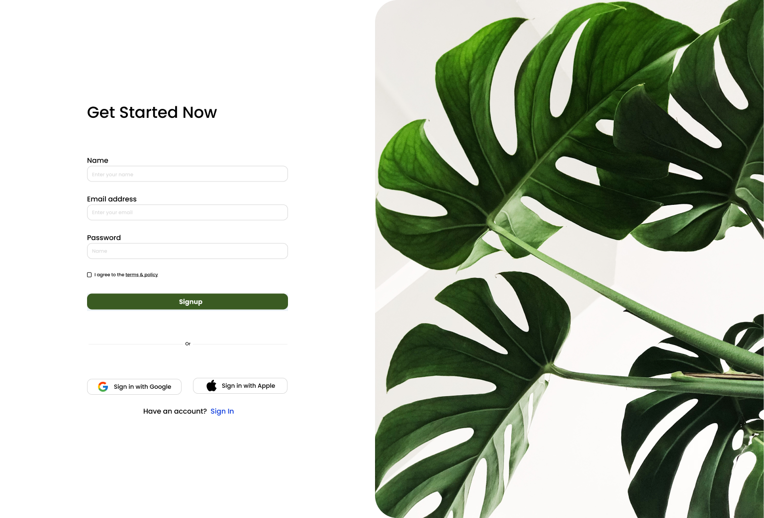 Desktop sign up and login pages by EditorM
