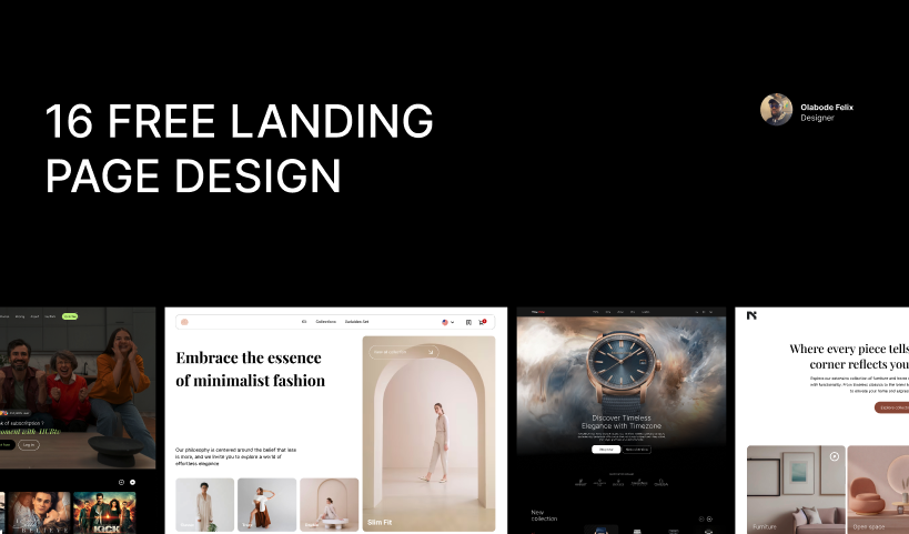 16 FREE LANDING PAGE DESIGN