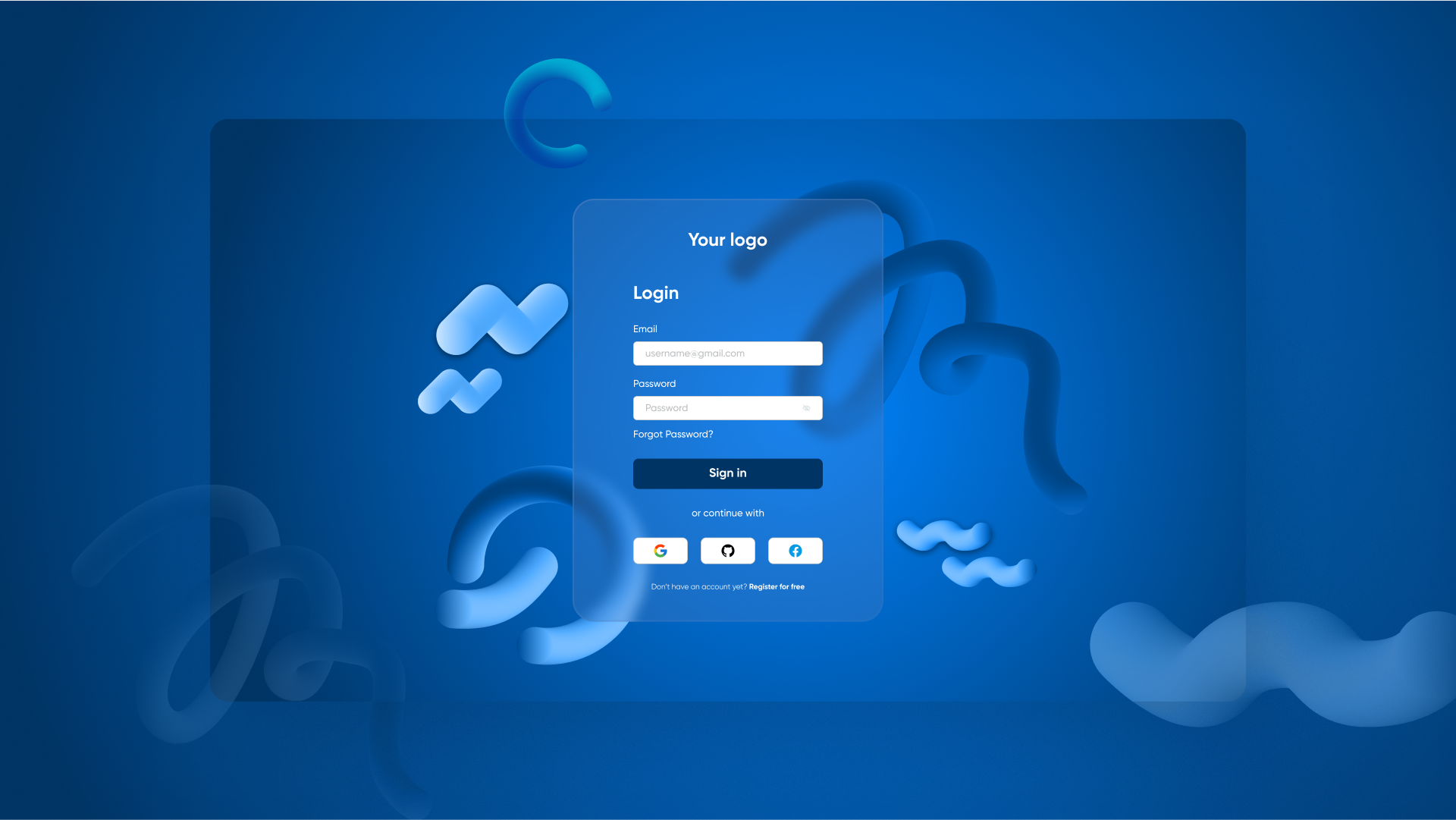 Glass Effect Login Page