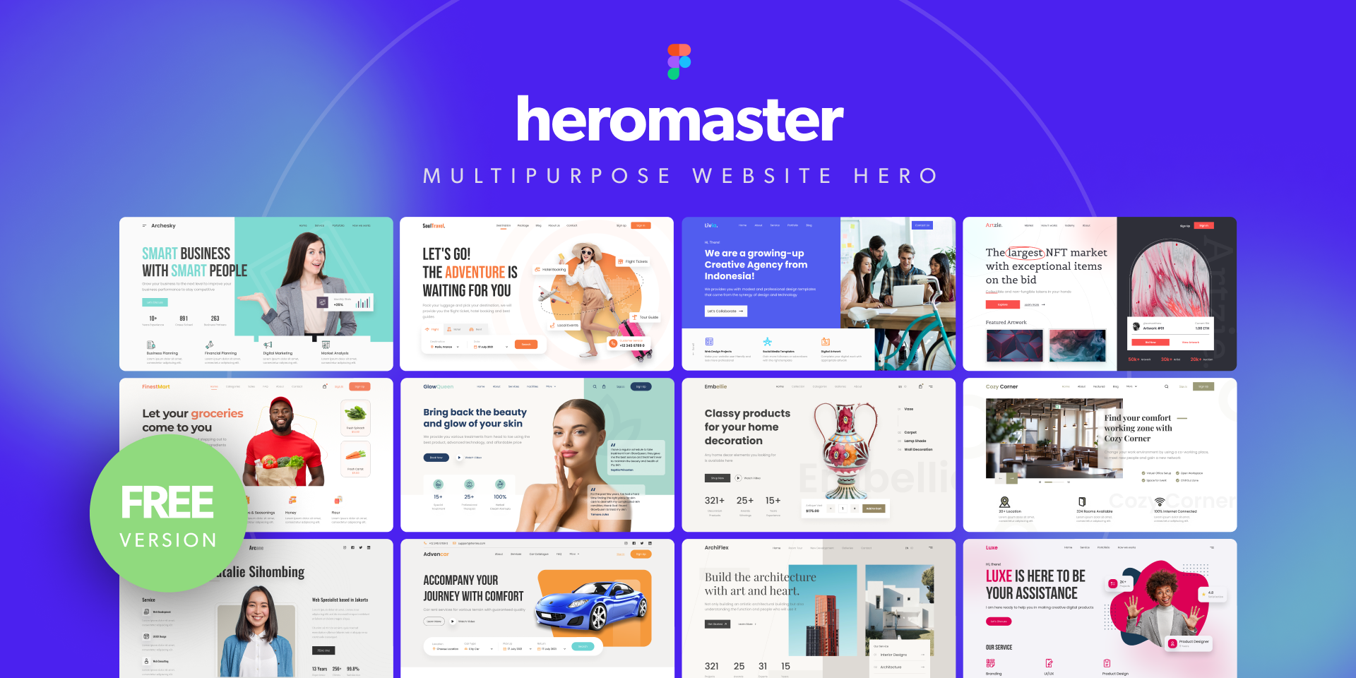 Heromaster - Free collection of hero section