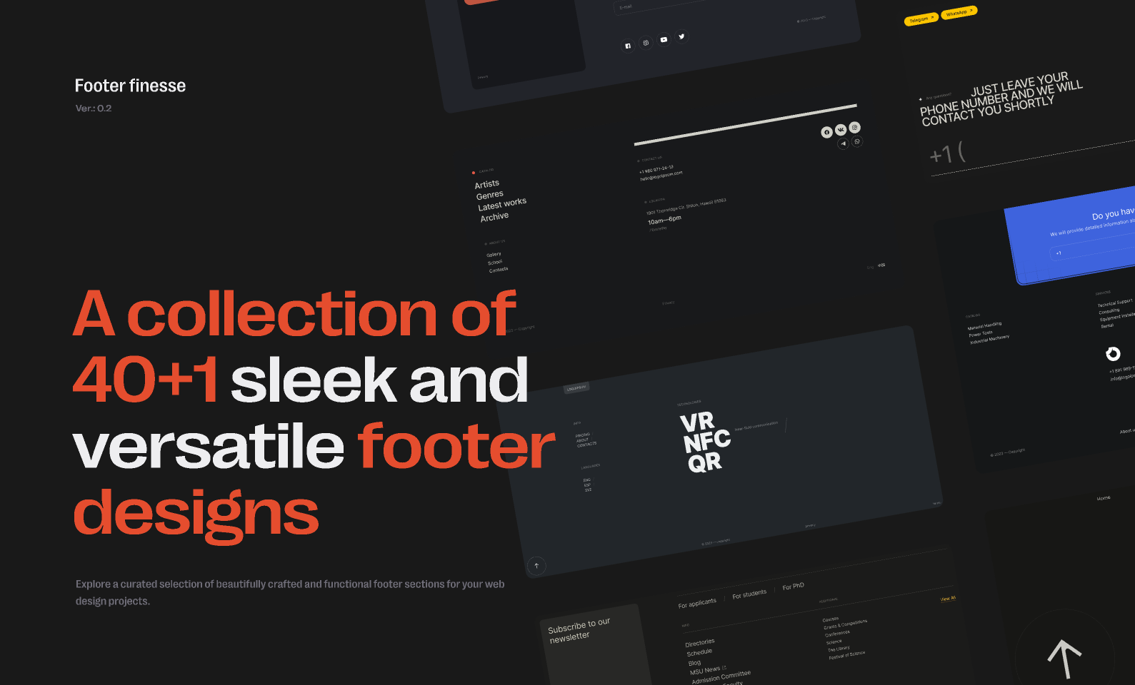 Footers: a collection of sleek and versatile footer designs