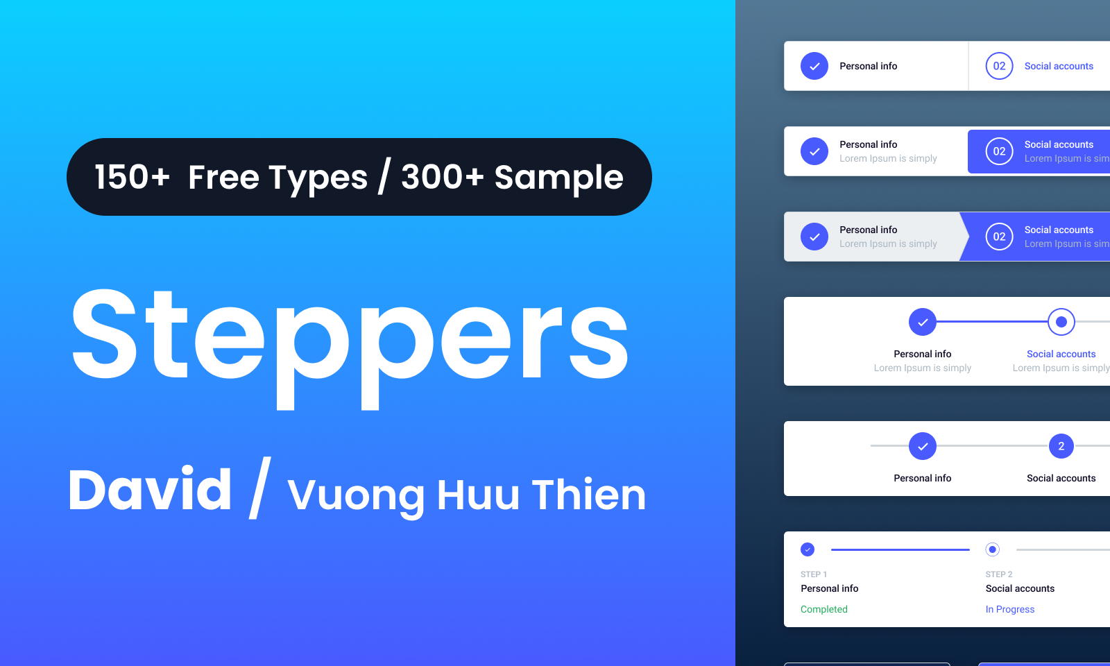 150+ FREE Stepper / Wizard Component Types