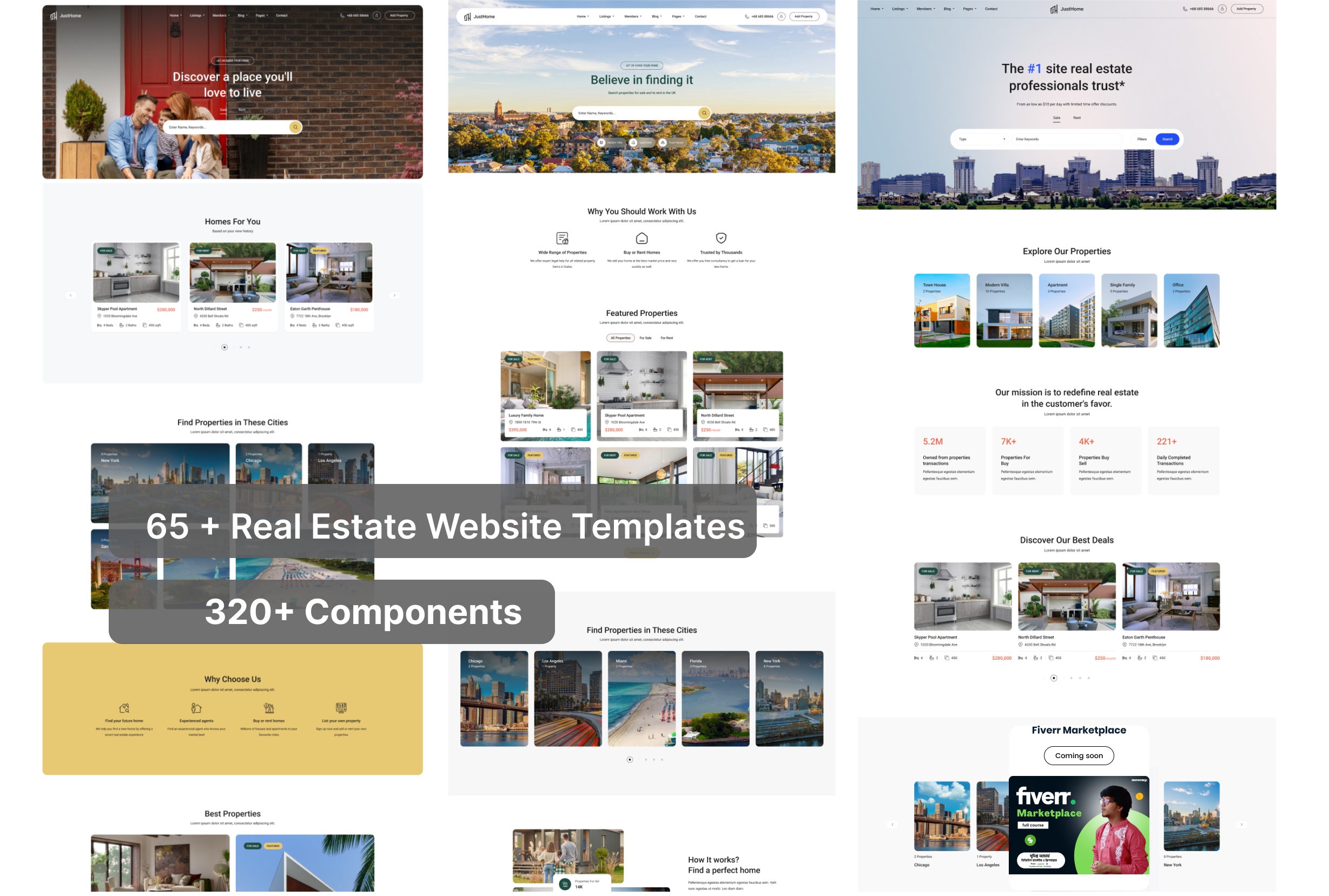 65+ Real Estate Website Templates