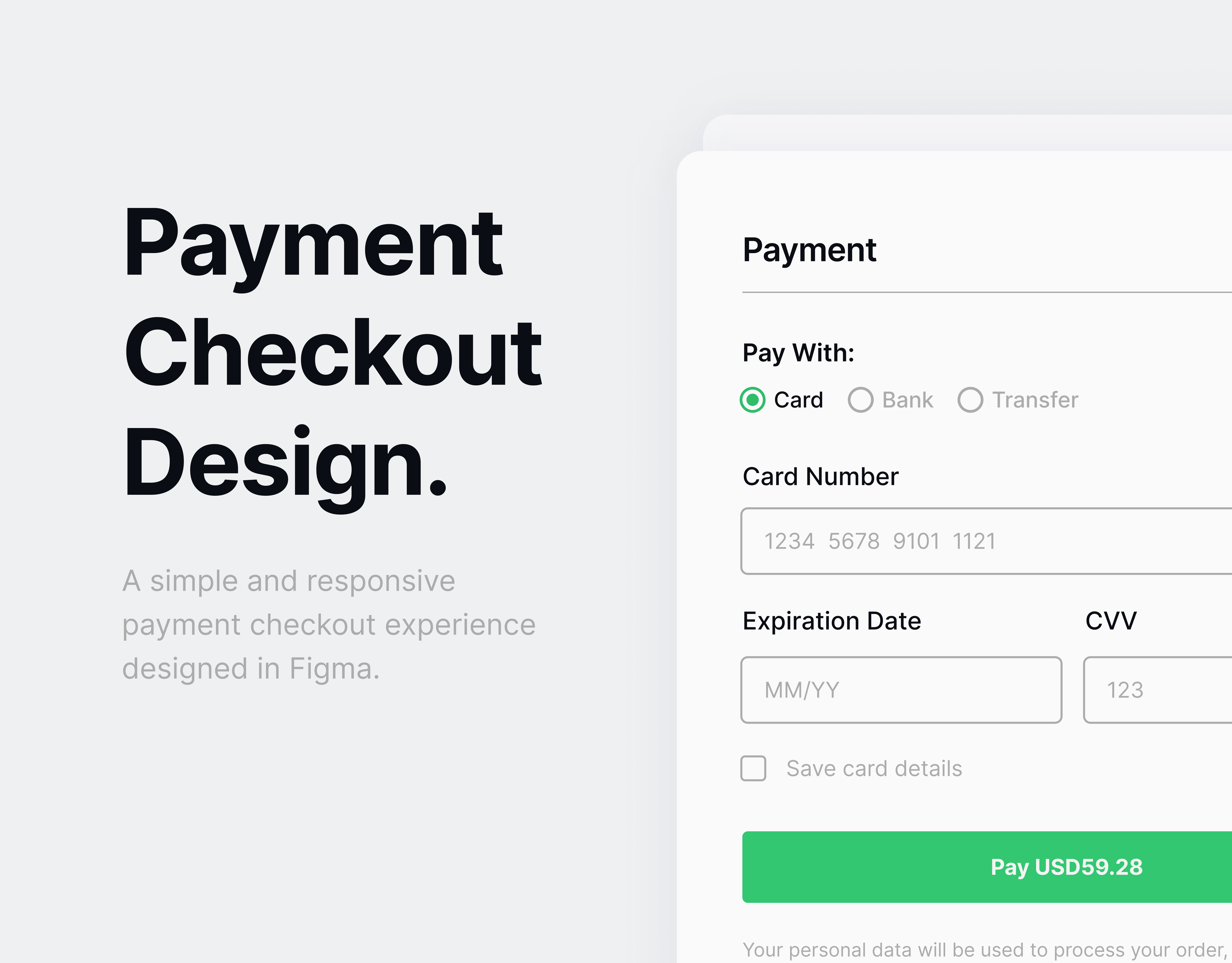 Payment Checkout Design