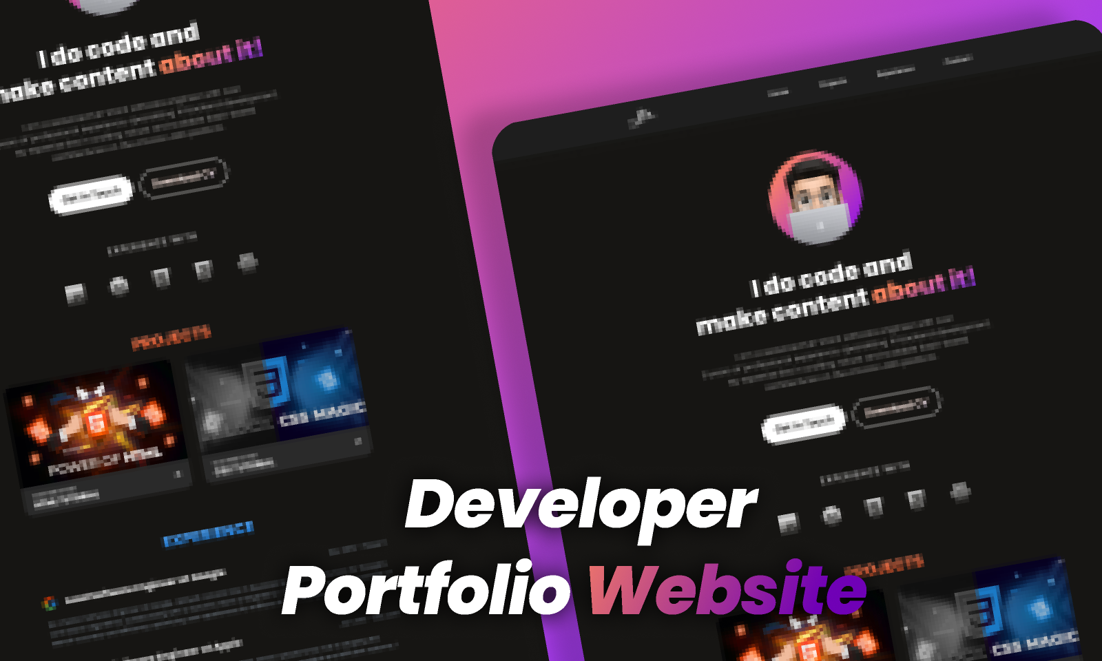 Developer Portfolio Website Design