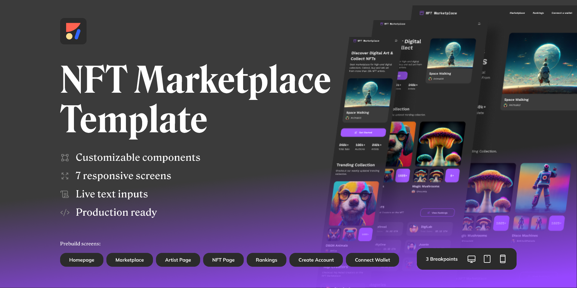 NFT Marketplace Template - Create an NFT website in minutes
