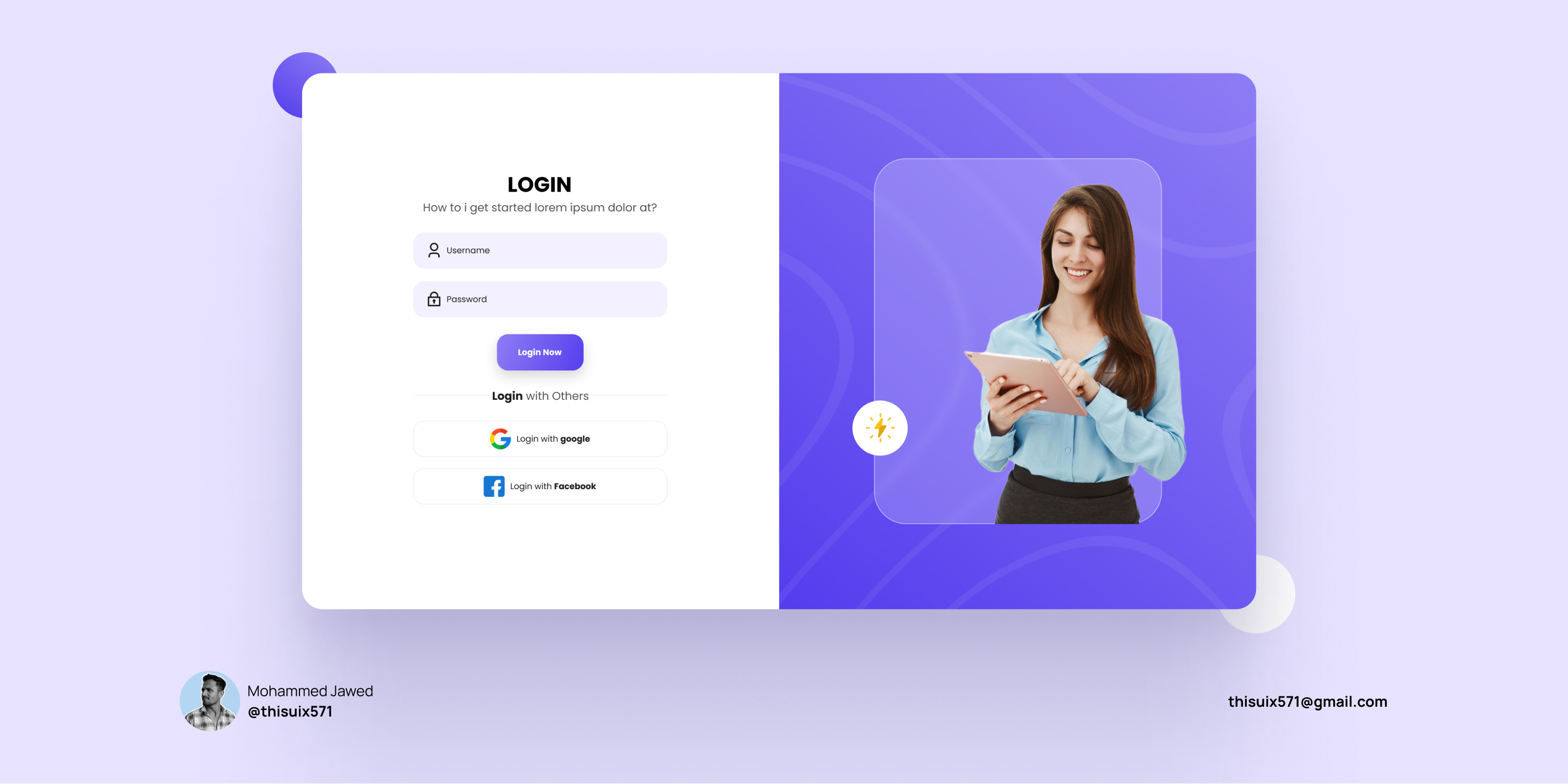 Login Page UI Design