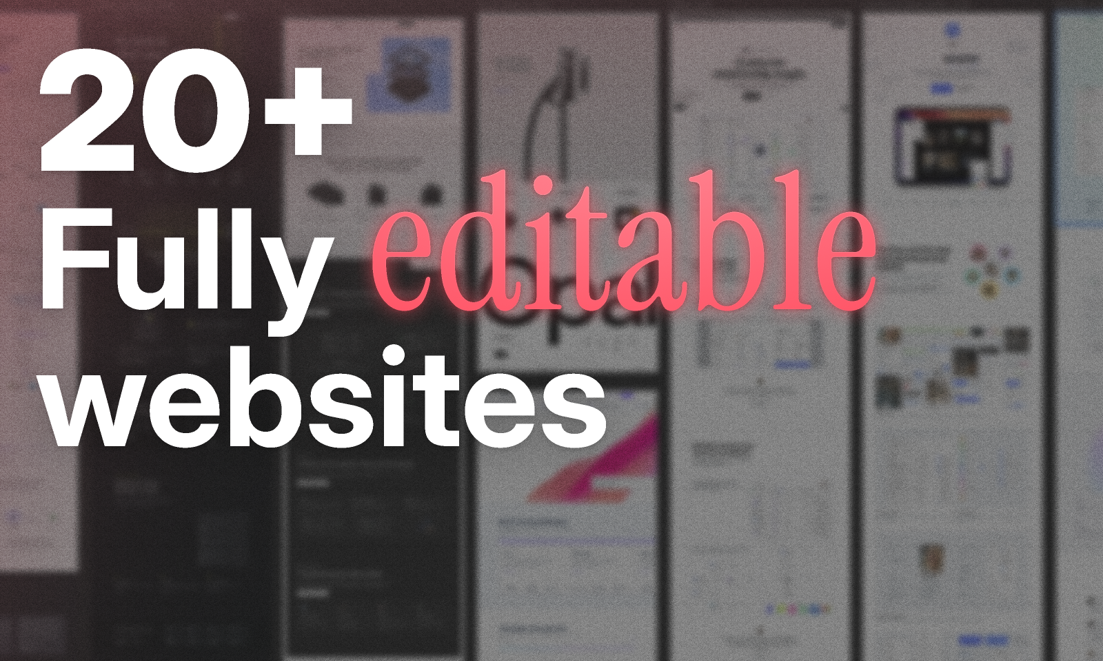 20+ Free Fully Editable Websites