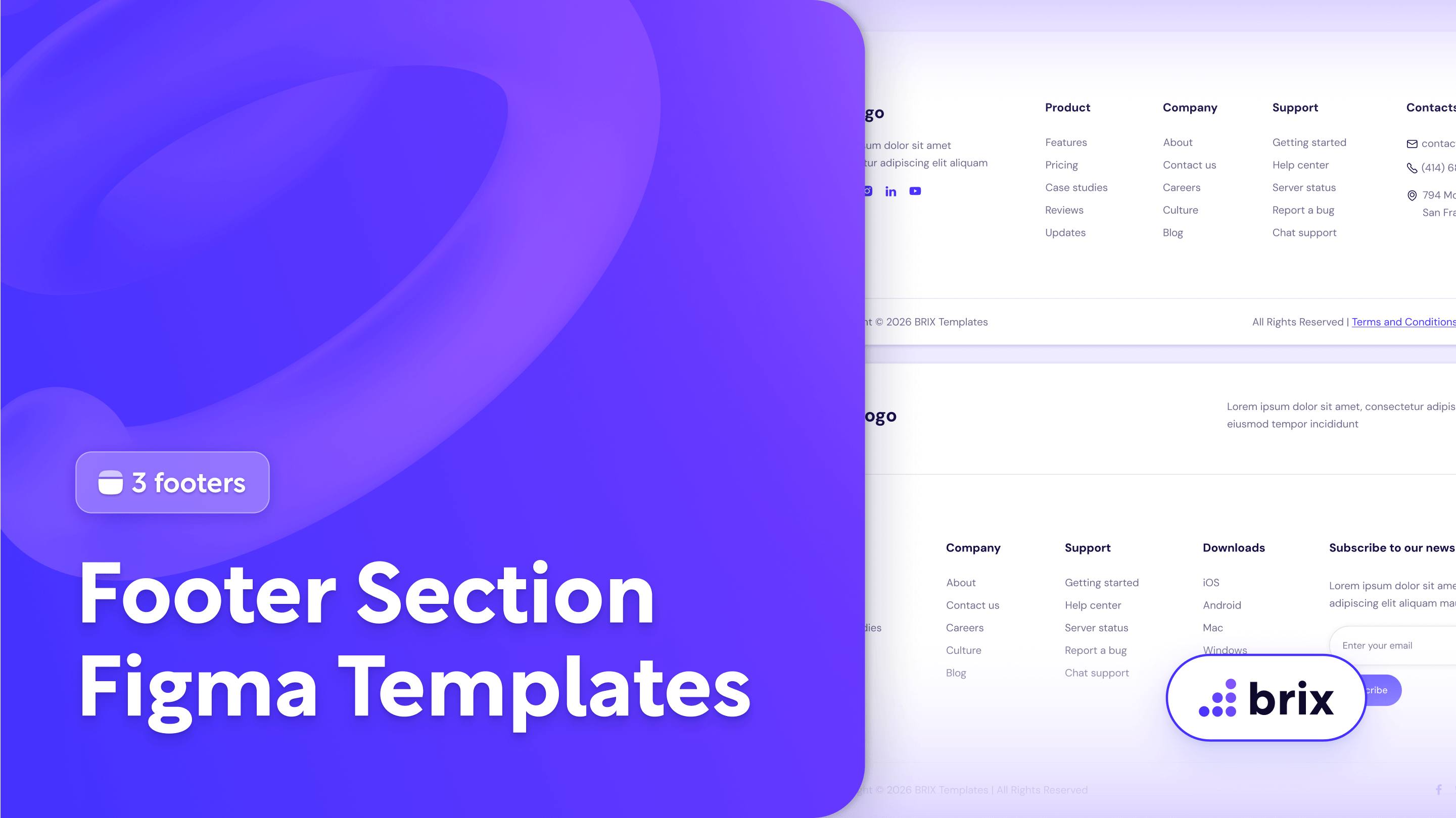 Website Footers | BRIX Templates