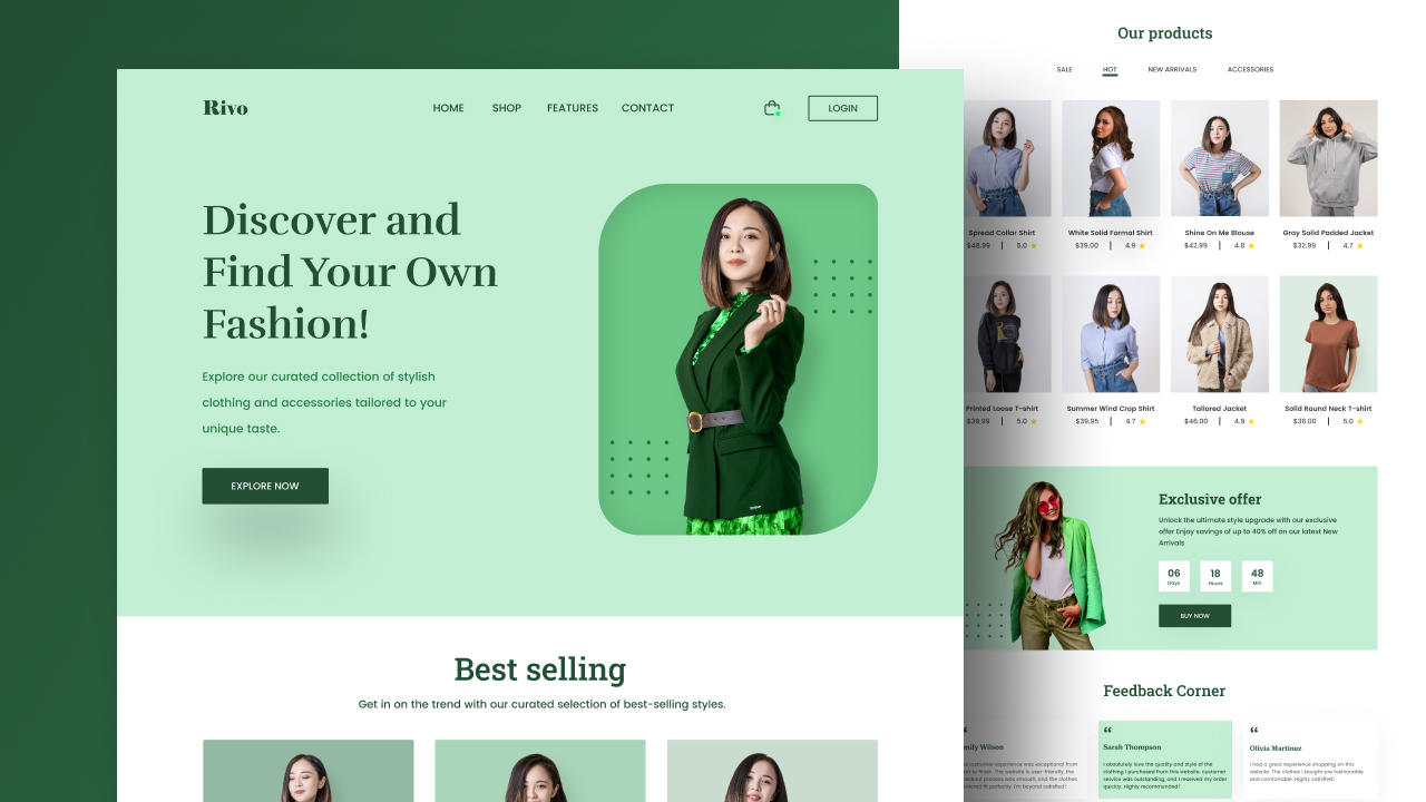 Fashion Website UI Template