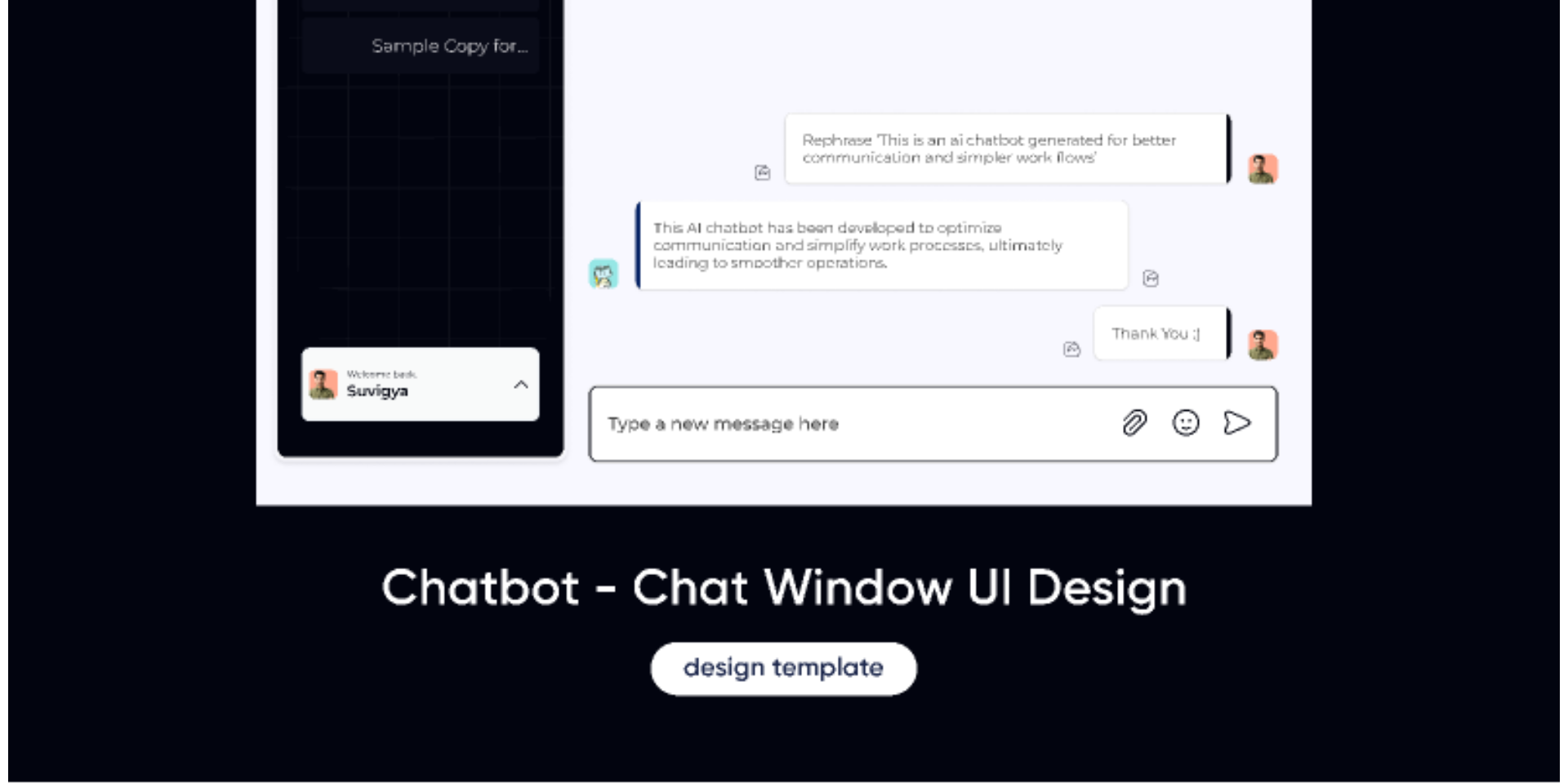 Chatbot - Chat Window UI Design - Modern Chatbot