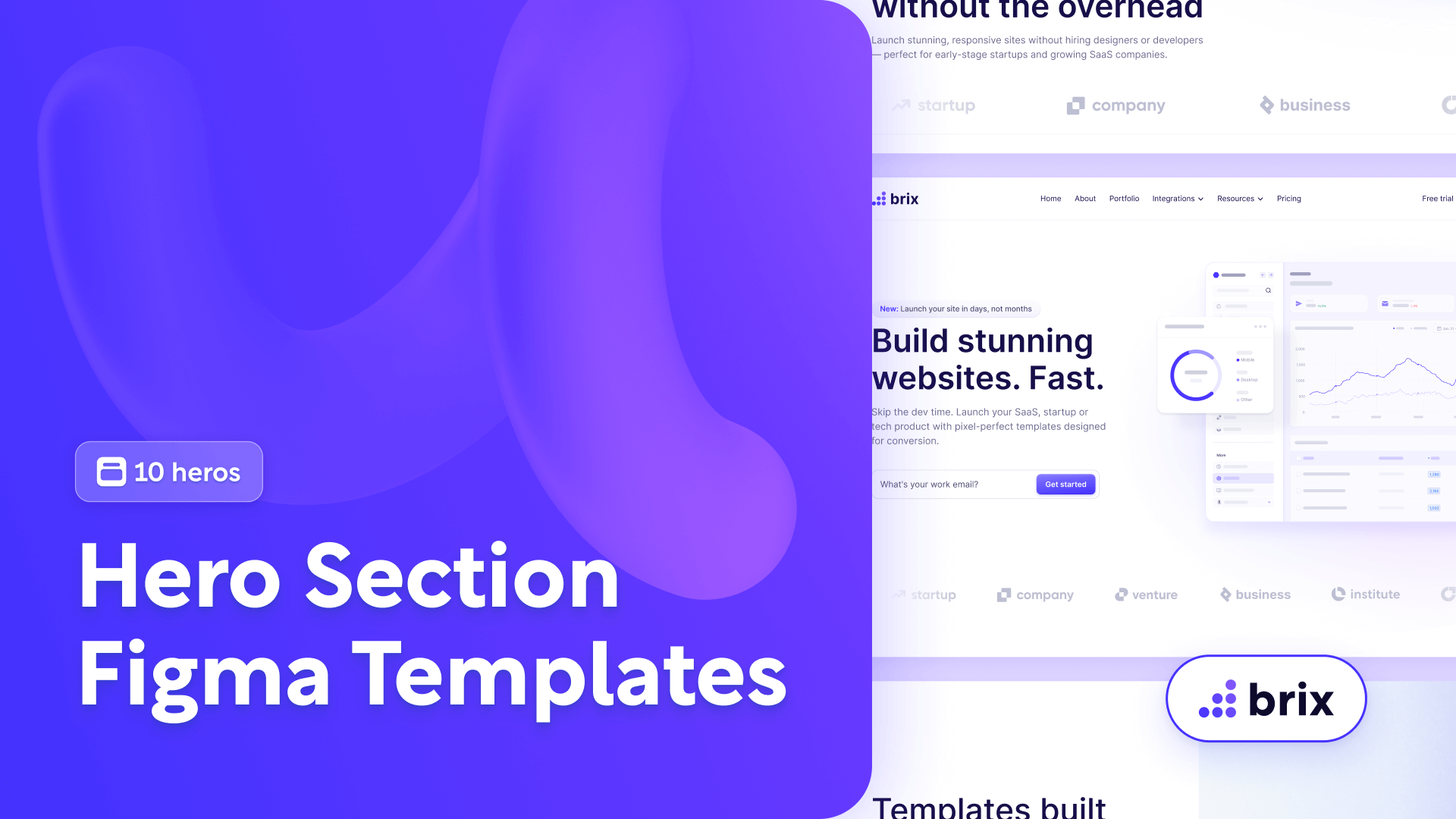 Website Hero Sections Figma Template | BRIX Templates
