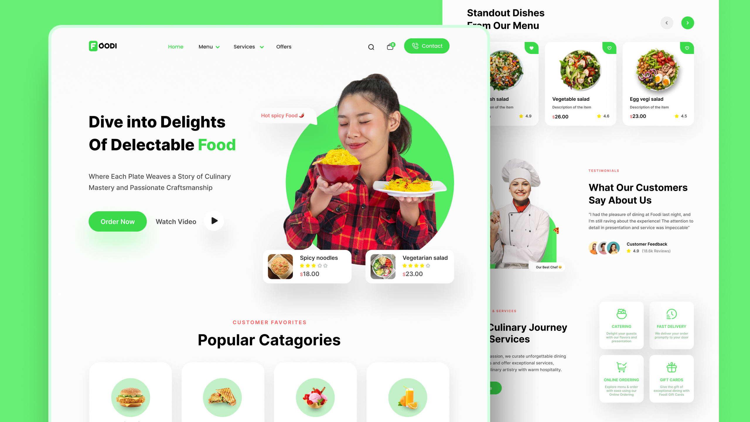 Restaurant Website UI Template