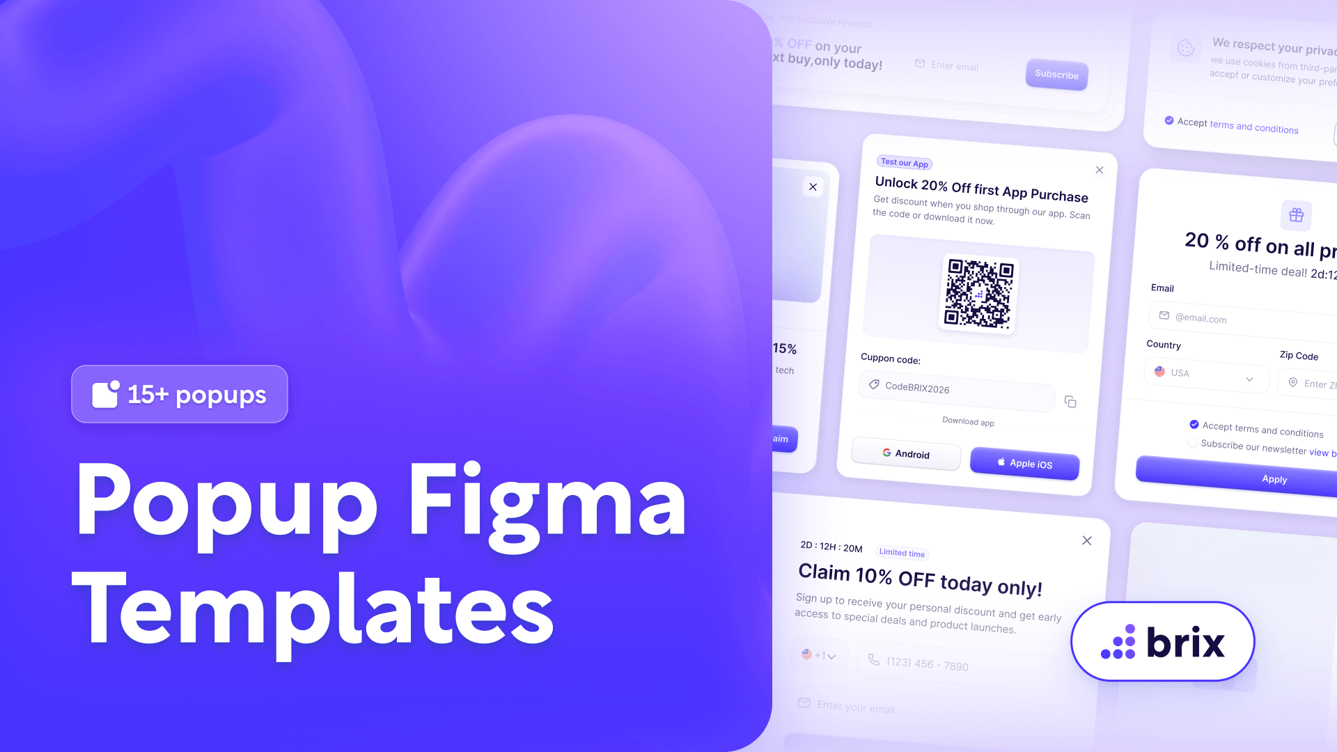 Popups Figma Templates | BRIX Templates