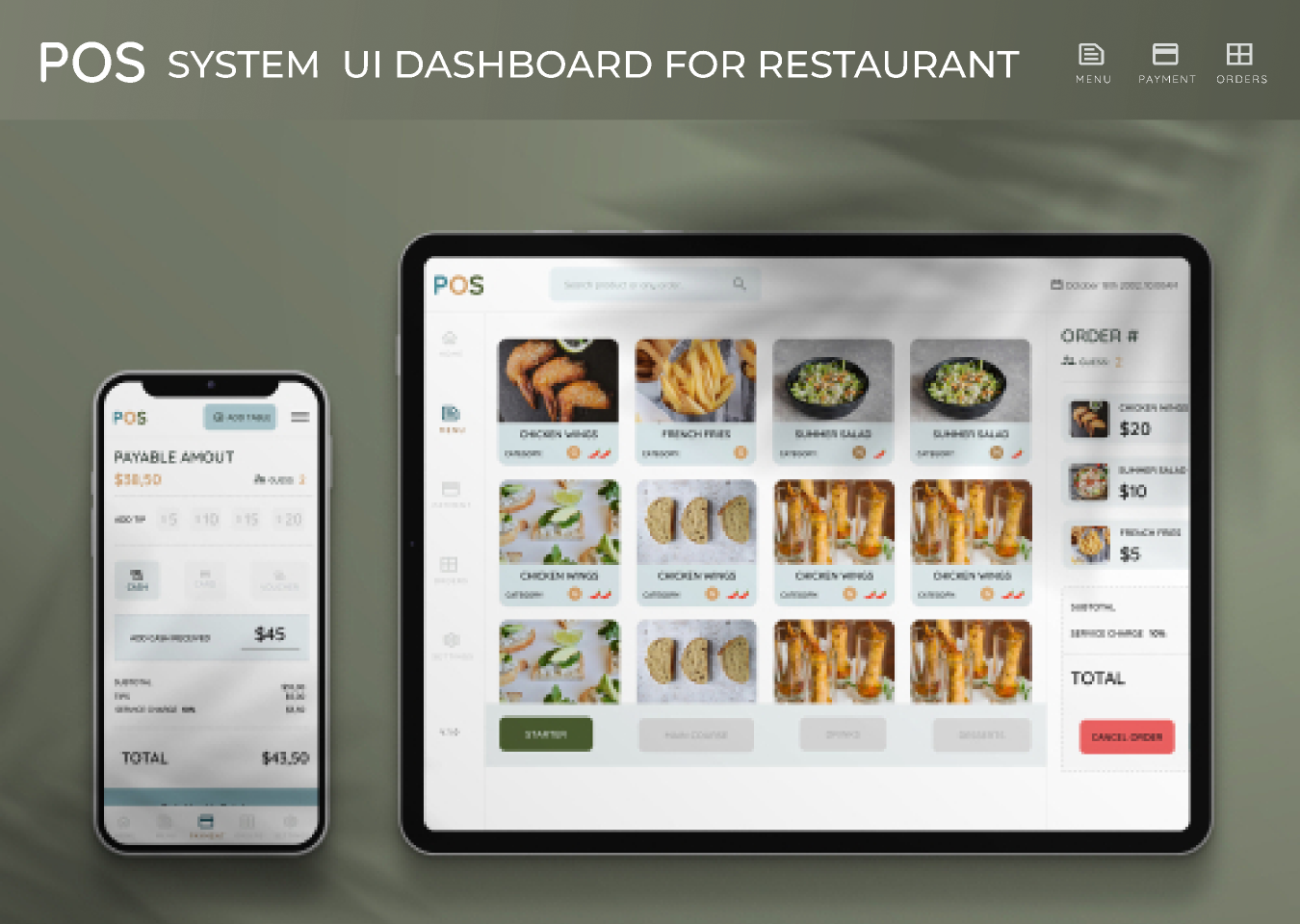 POS restaurant UI system