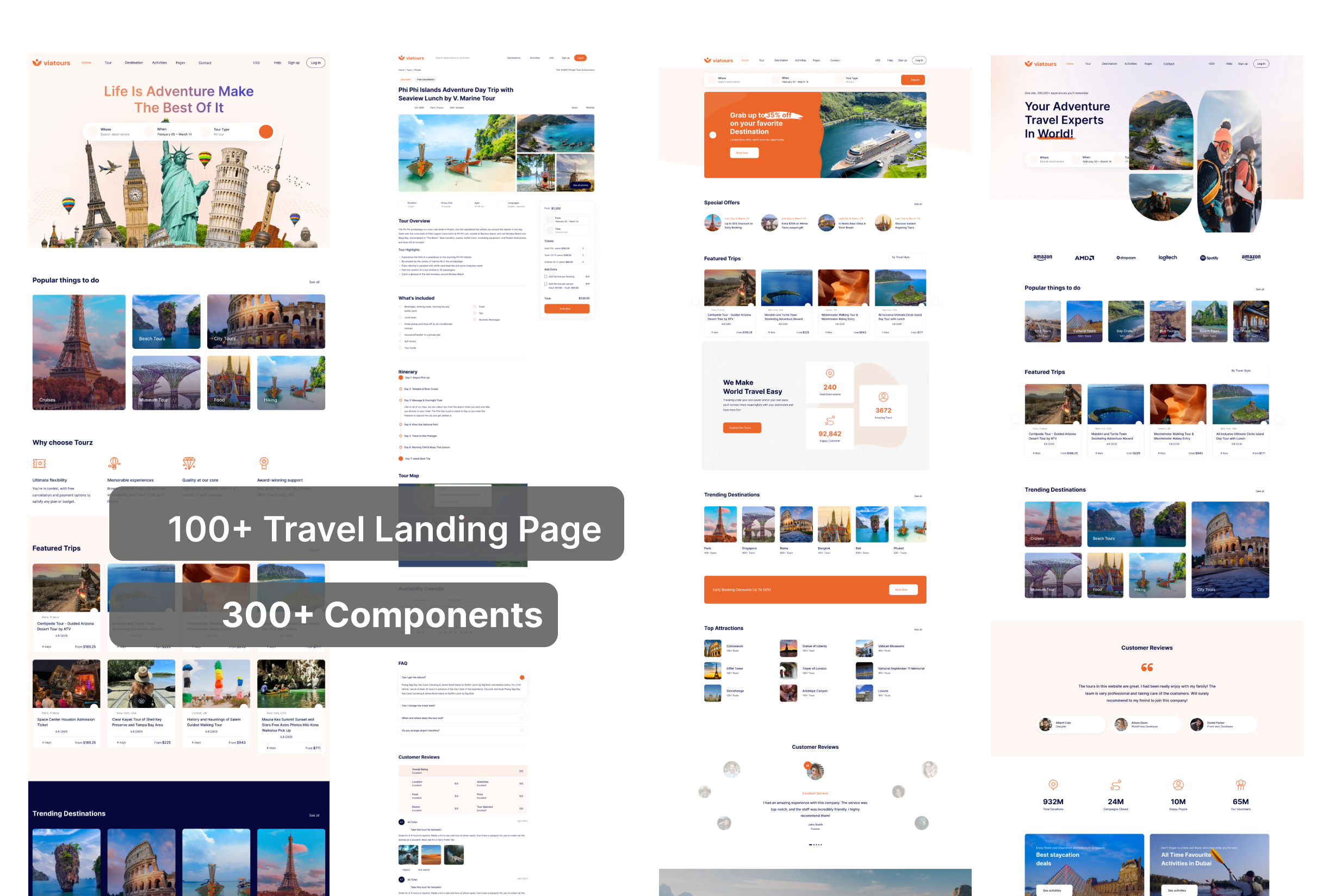 100+ Travel Landing website templates