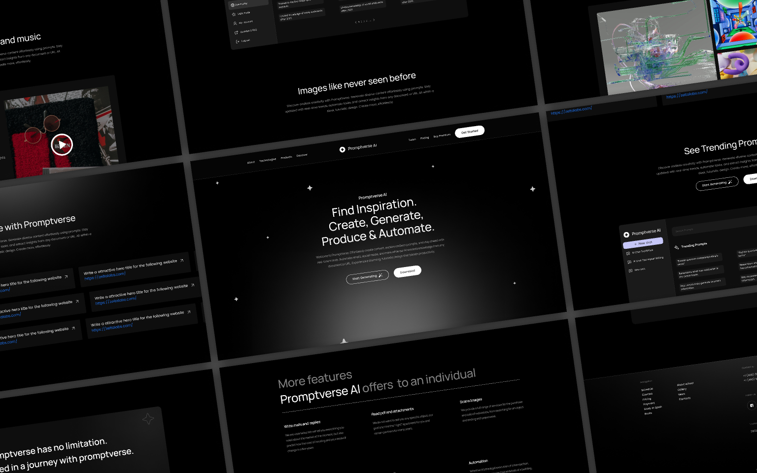 Prompverse AI - AI Landing page | Modern Landing Page | Minimal Landing Page