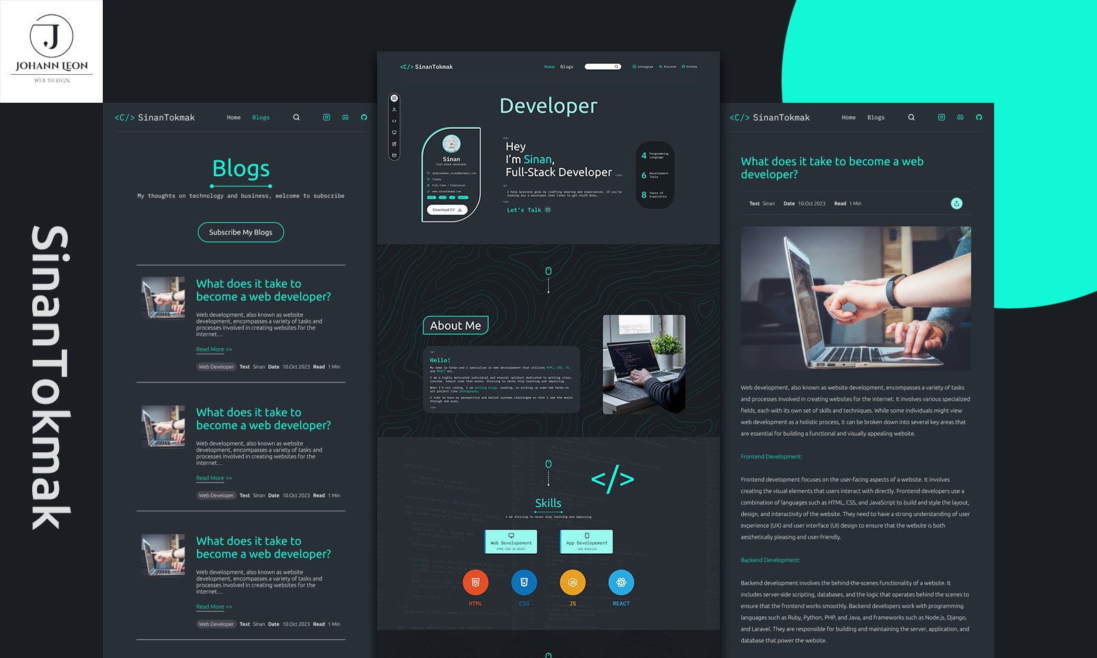 Web Developer Portfolio Website Template