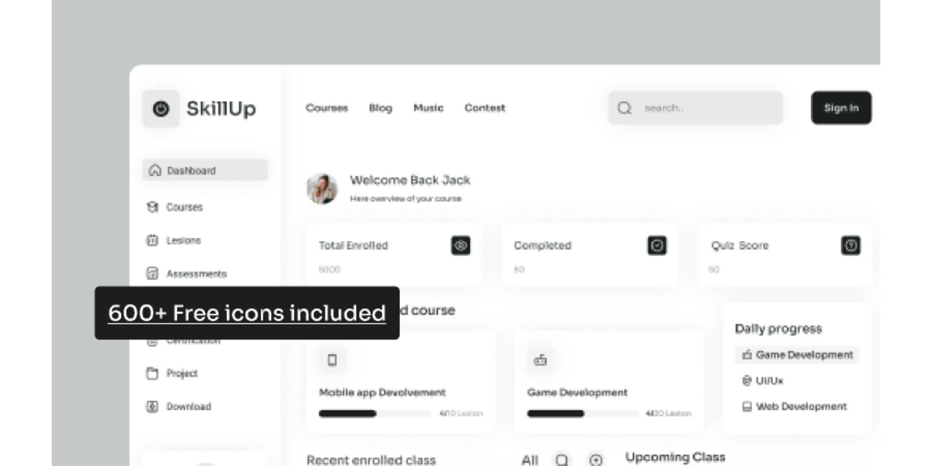 LMS and Course dashboard design