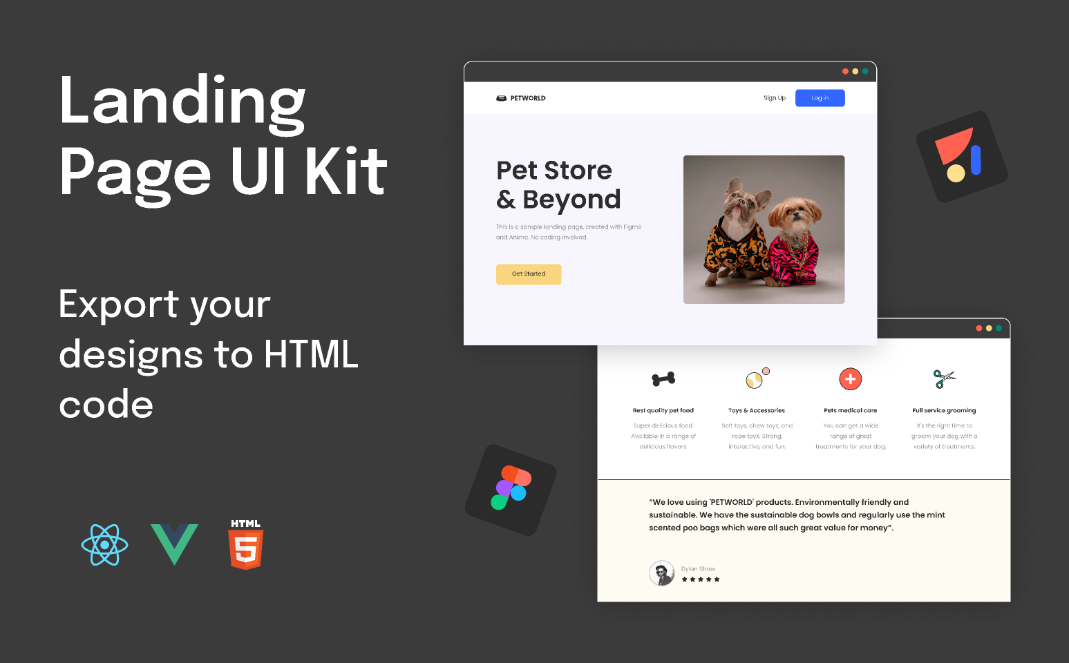 Landing Page UI Kit - Create real websites with Figma