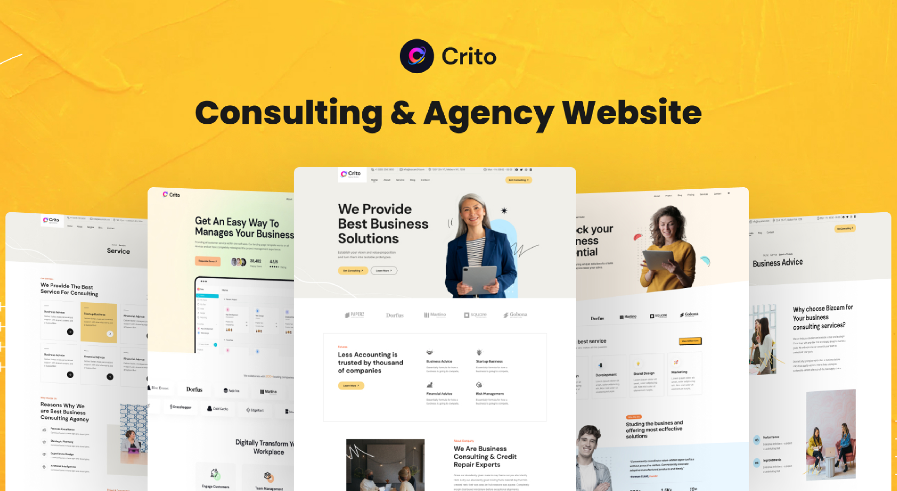 Consulting & Agency Website Template I Crito