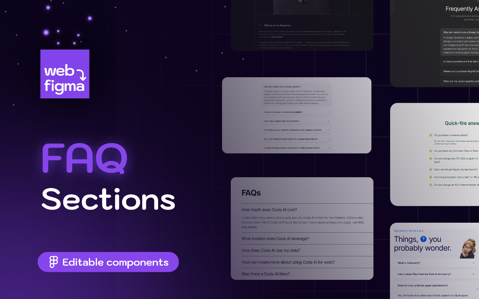 FAQ Sections — Components — Web to Figma