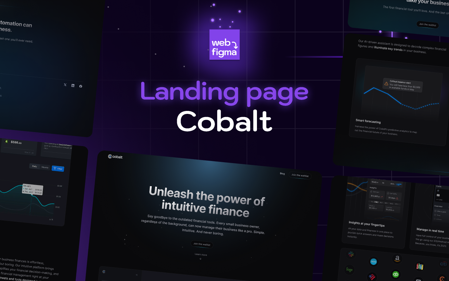 Cobalt — Landing page UI — Web to Figma
