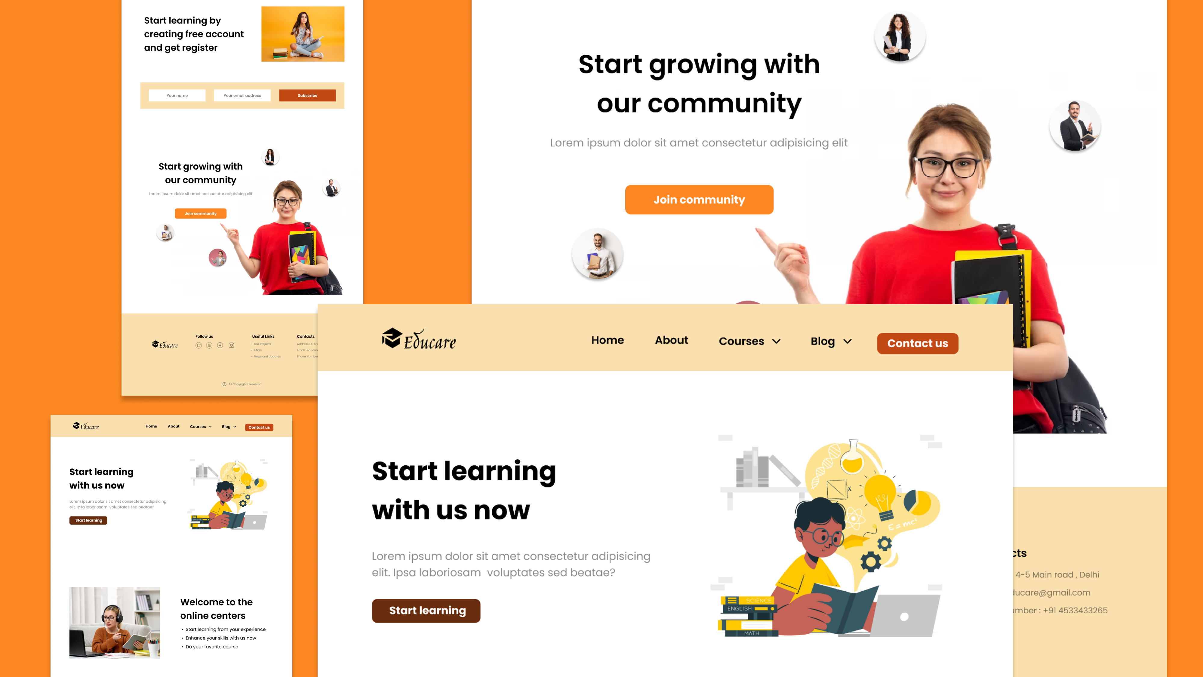 Education website Landing page | Full website design