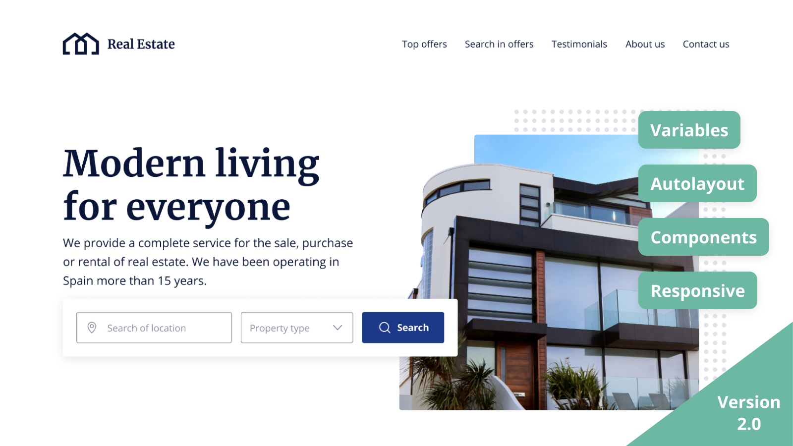 Real estate web design version 2.0