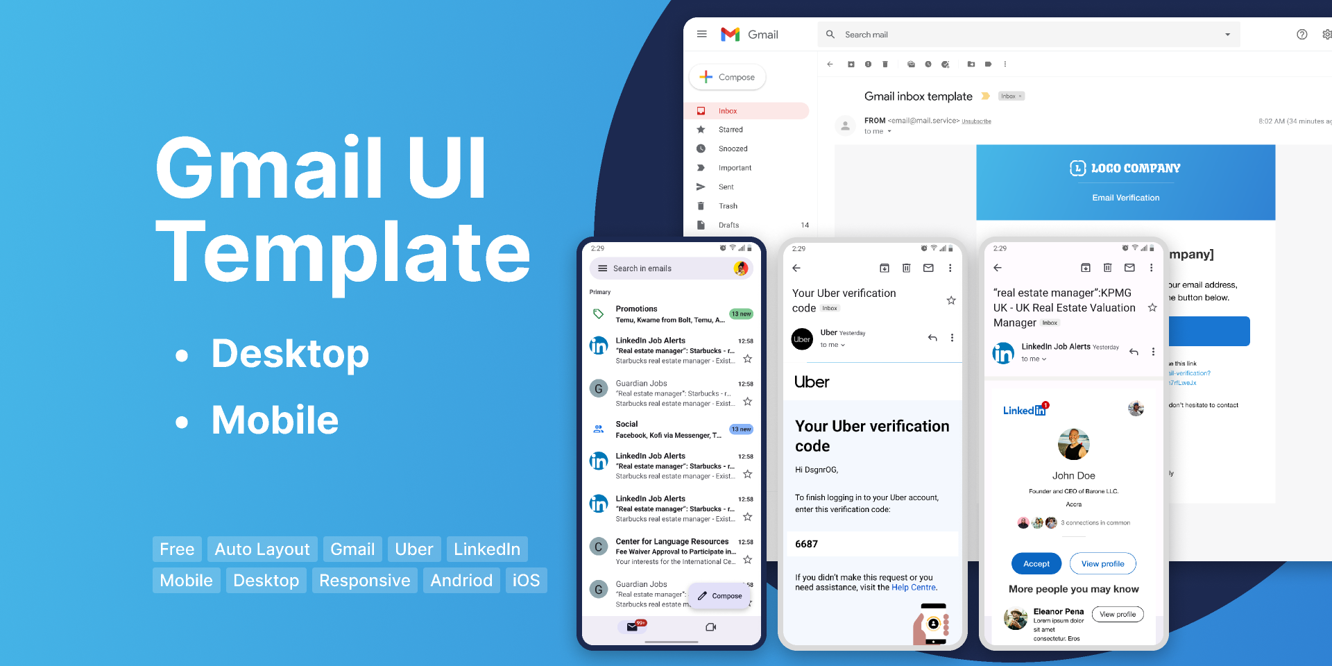 Email templates (2025) Desktop & Mobile