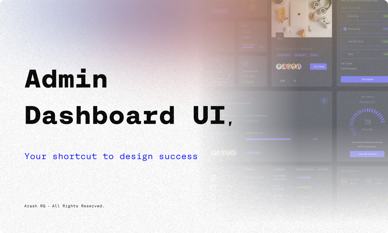 Admin Dashboard UI