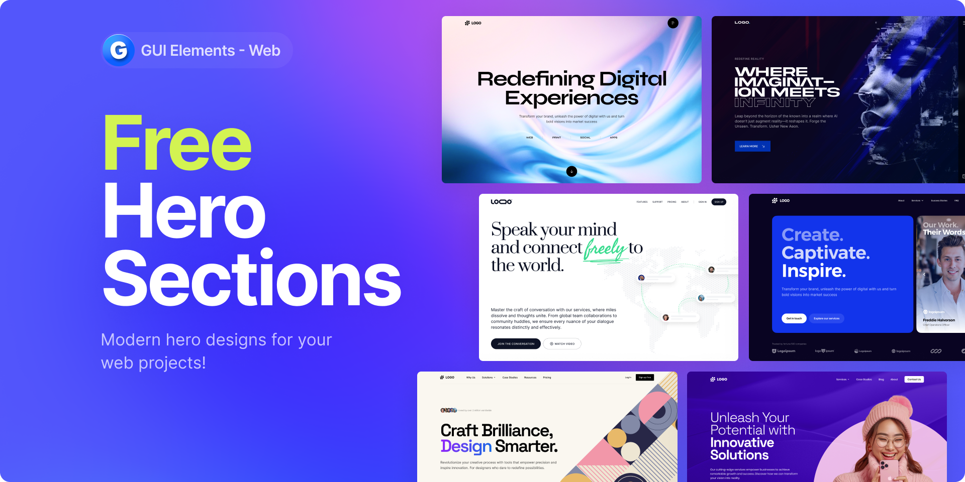 Free Hero Sections
