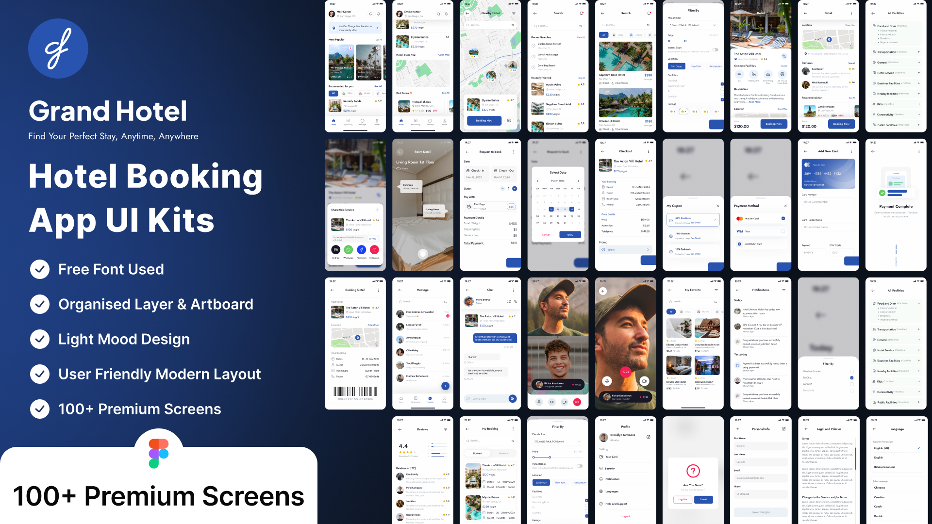 Grand Hotel - Hotel Booking App Ui Kits (Simplifies hotel bookings with a few clicks)
