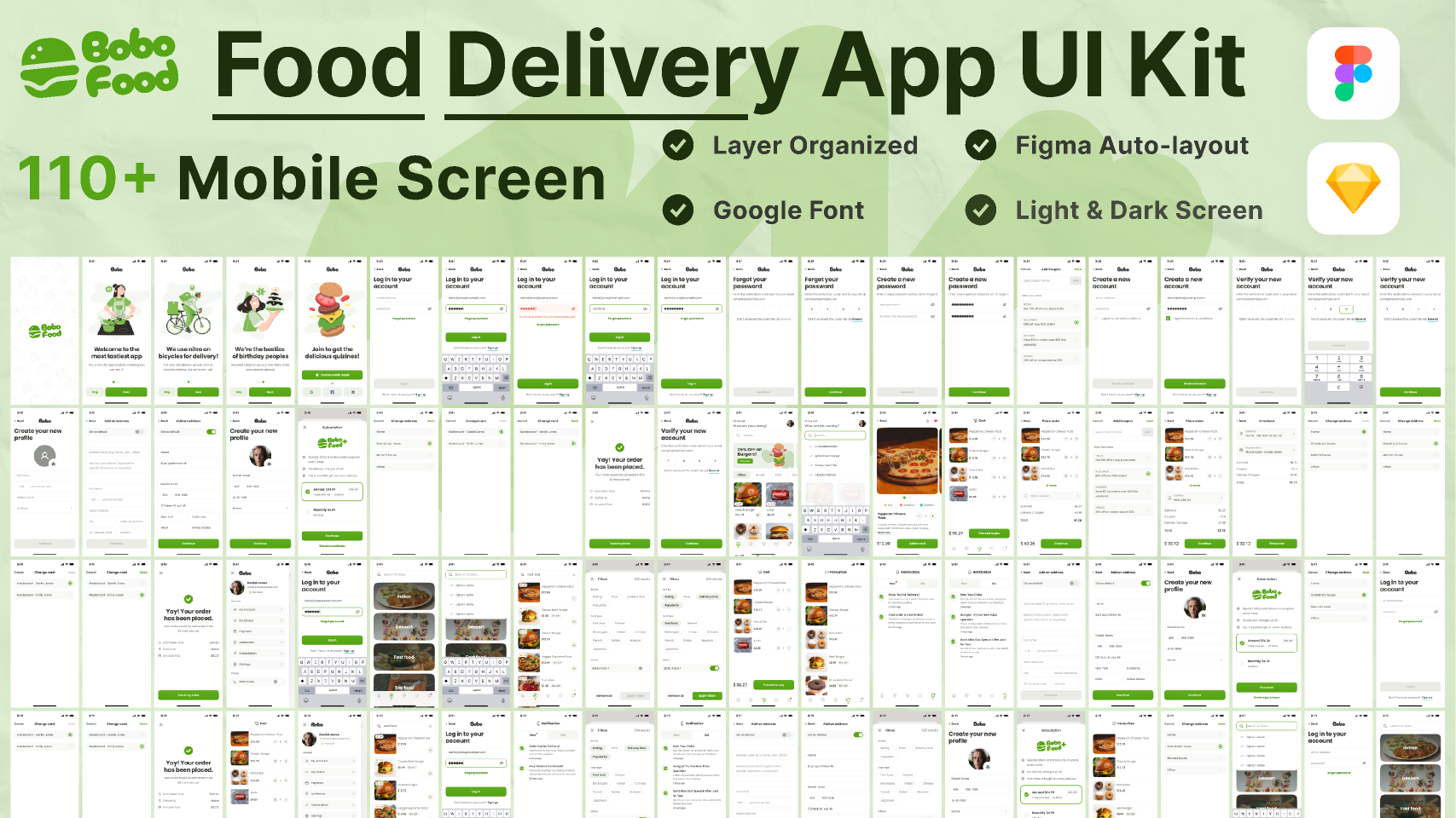 Bobo Food Delivery App - UI Kit 100% FREE (Fast and Reliable Food Delivery at Your Doorstep)