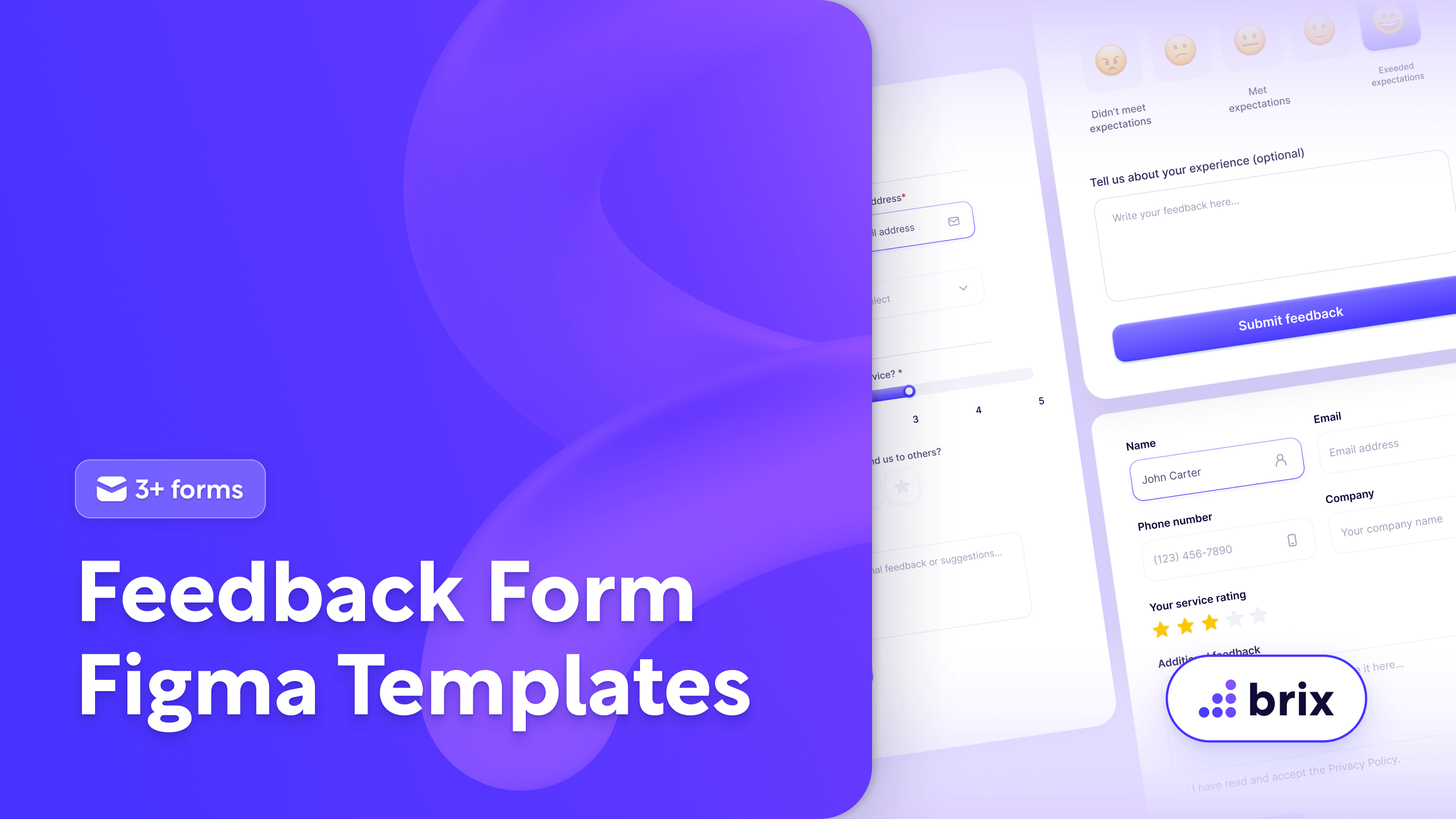 Feedback Submission Form Figma Template | BRIX Templates