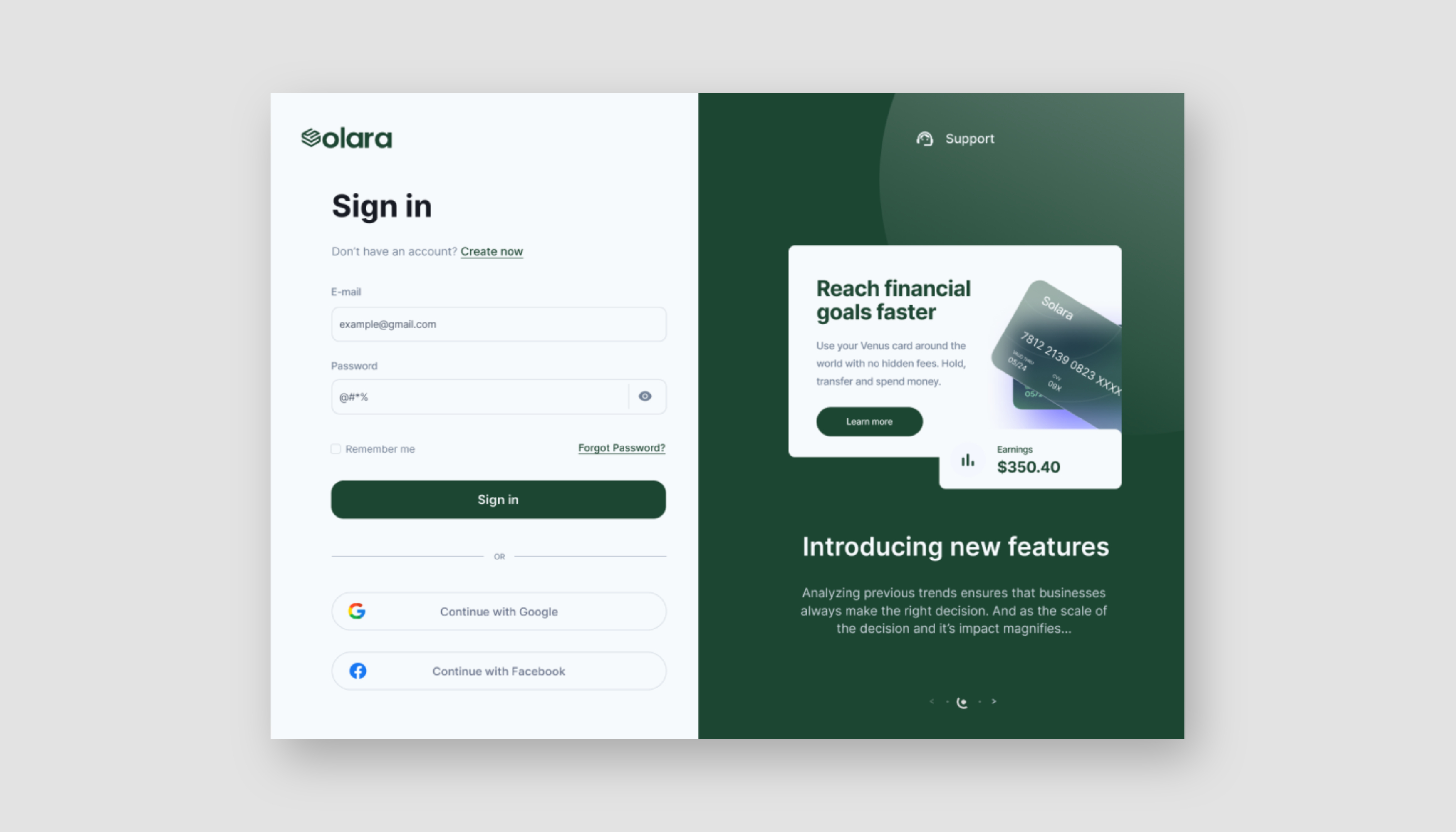 Login Page - Responsive Modern (Sign In) | Solara