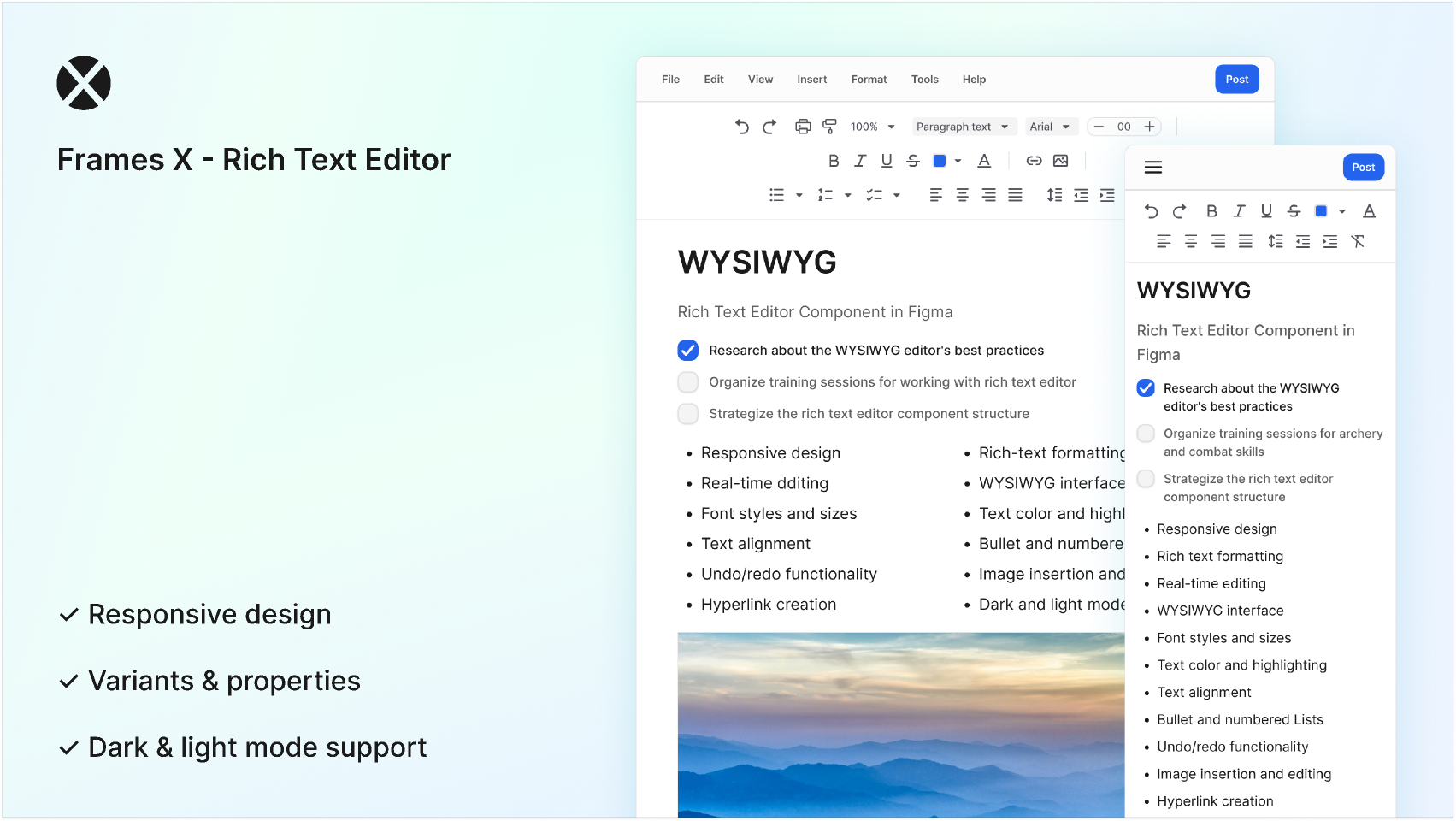 WYSIWYG Text Editor UI Kit