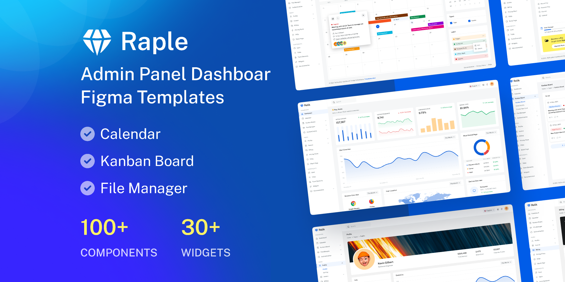 Raple - Analytics Admin Dashboard Figma Template (Community)