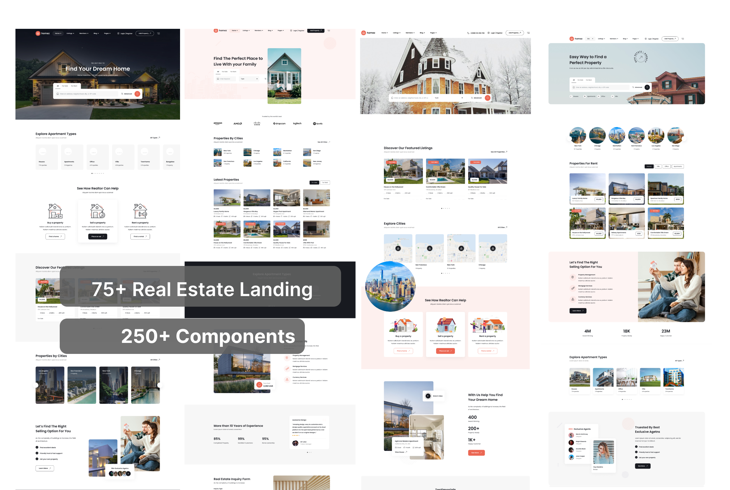 75+ Real Estate Landing website templates