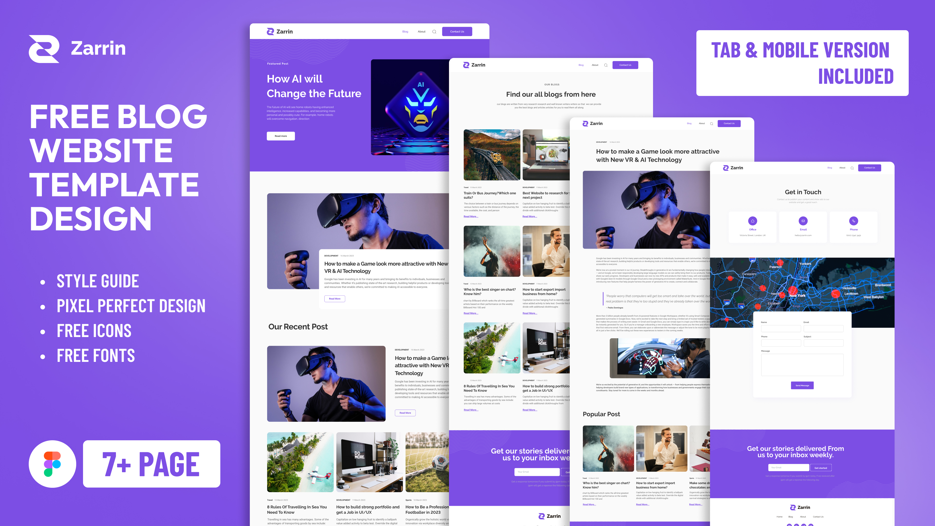 Free Blog Website Template