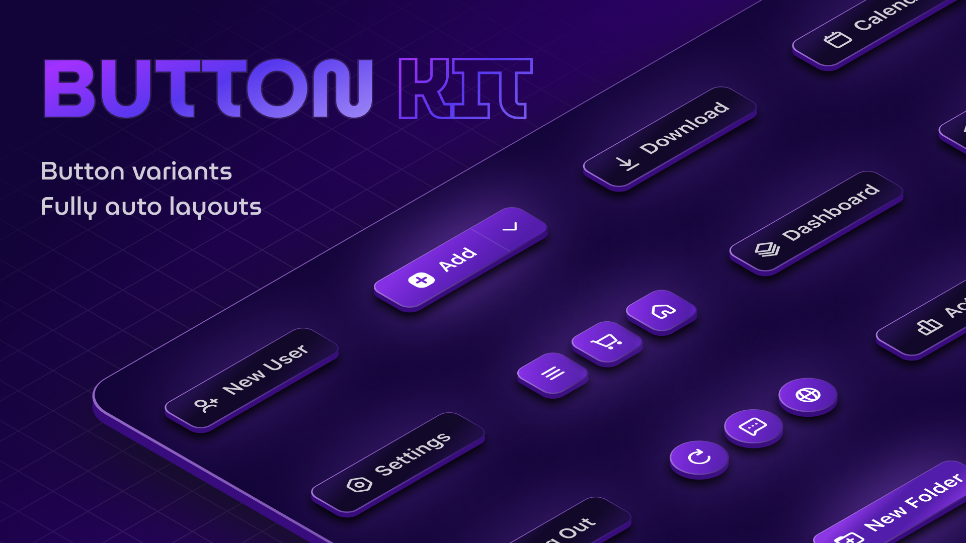 Buttons UI Kit - A Collection of Buttons , Fully Auto Layout