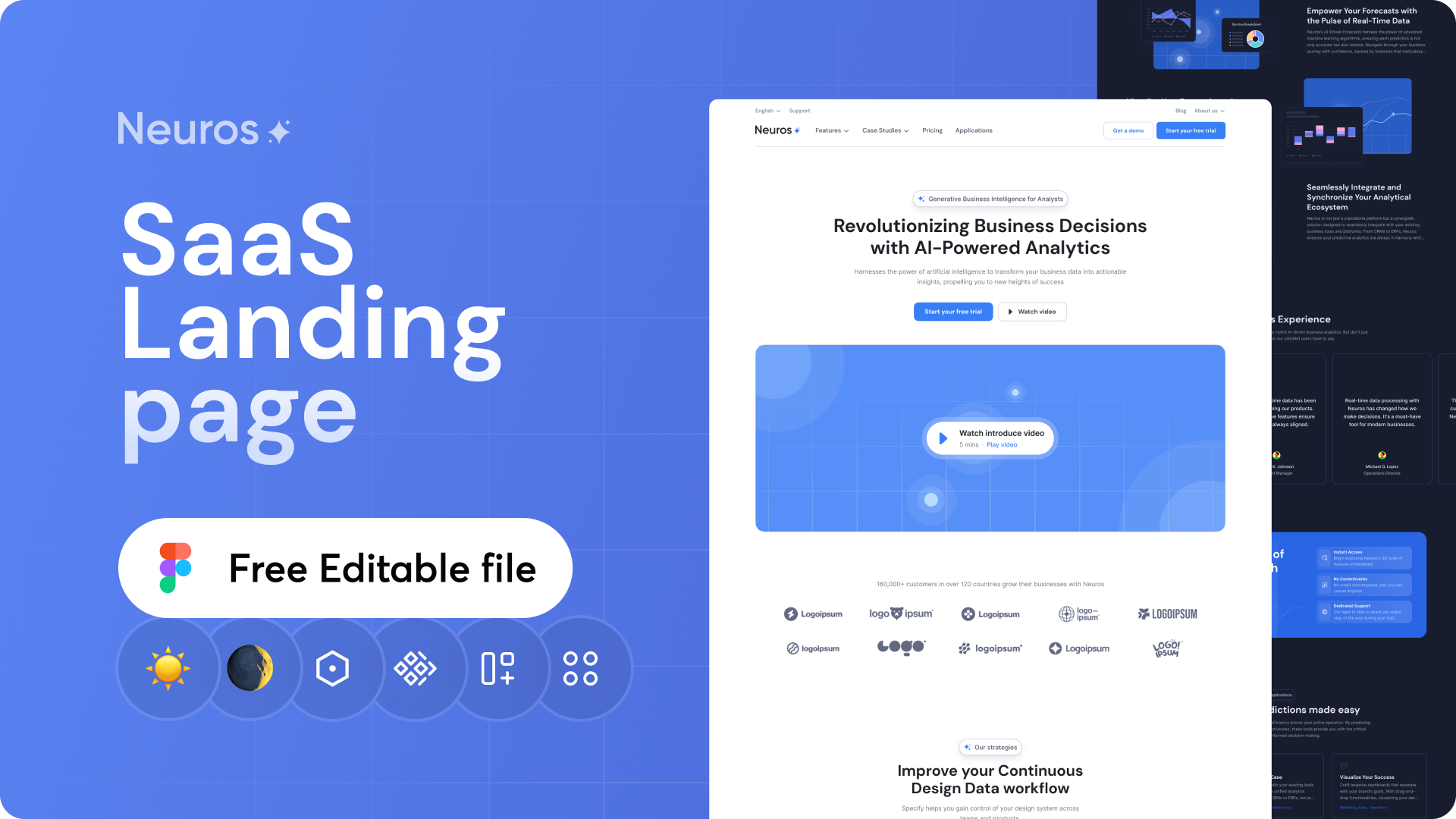 SaaS Landing Page Template - Neuros Lite AI-Powerd product