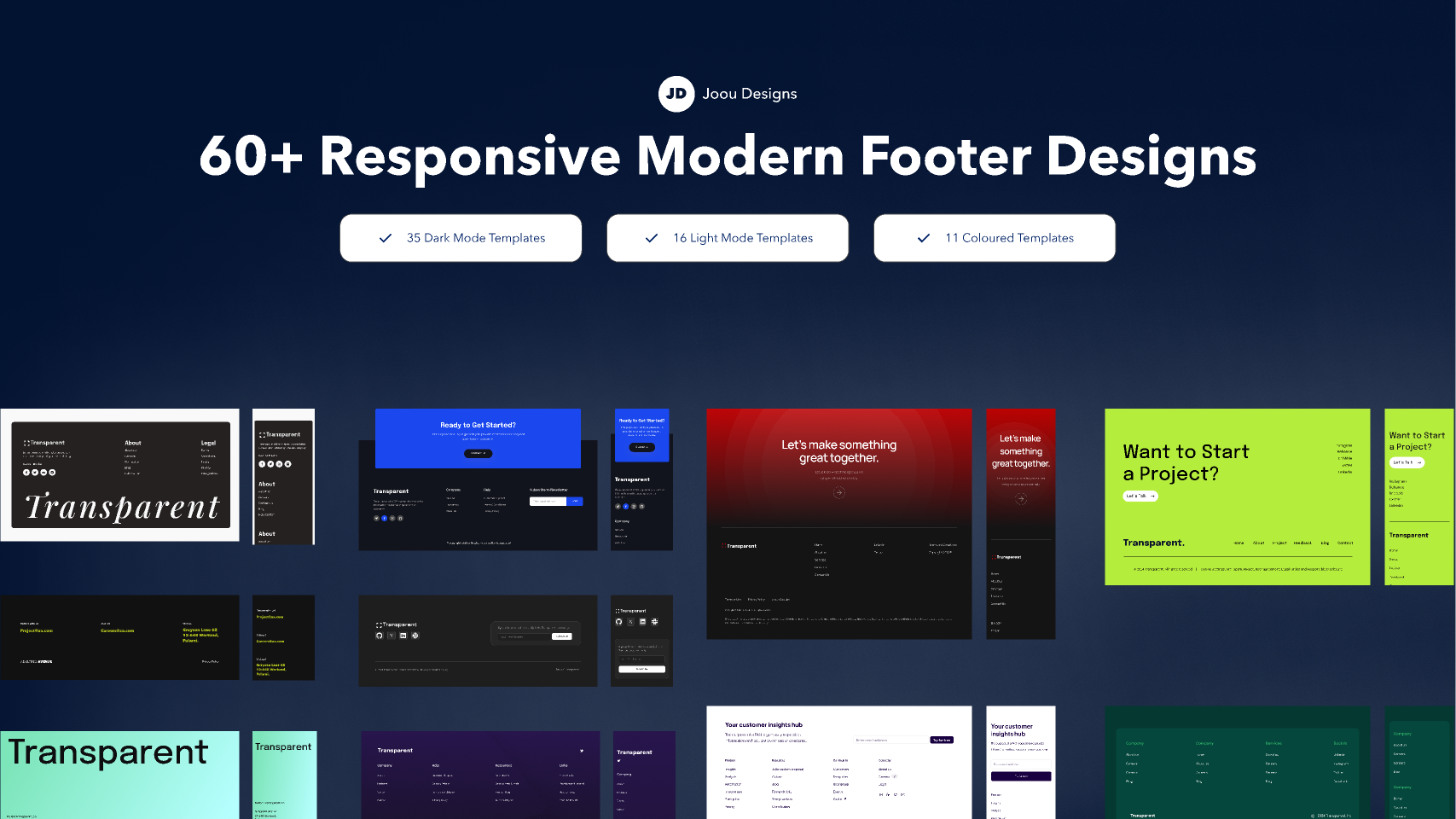 Free Footer Kit: 60 Responsive Footer Designs